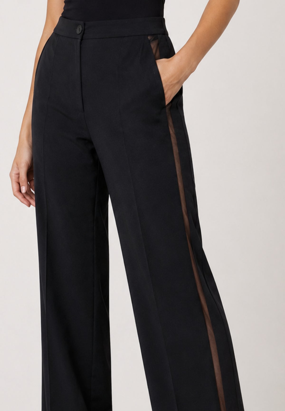 KIKISIX Pantalone Nero Made in Italy