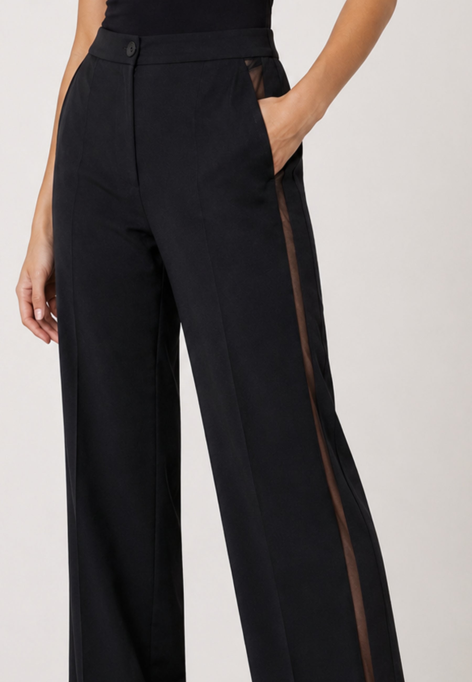 KIKISIX Pantalone Nero Made in Italy