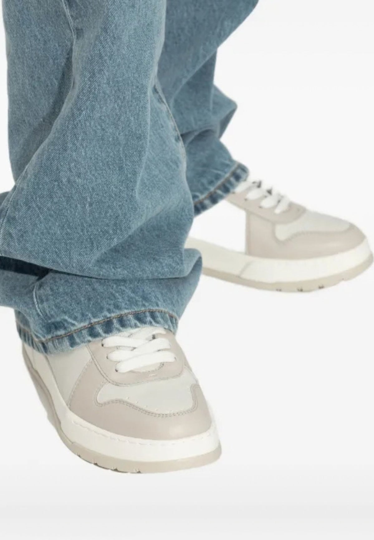 Sneakers Max Mara Chill in Pelle - Bianco e Beige
