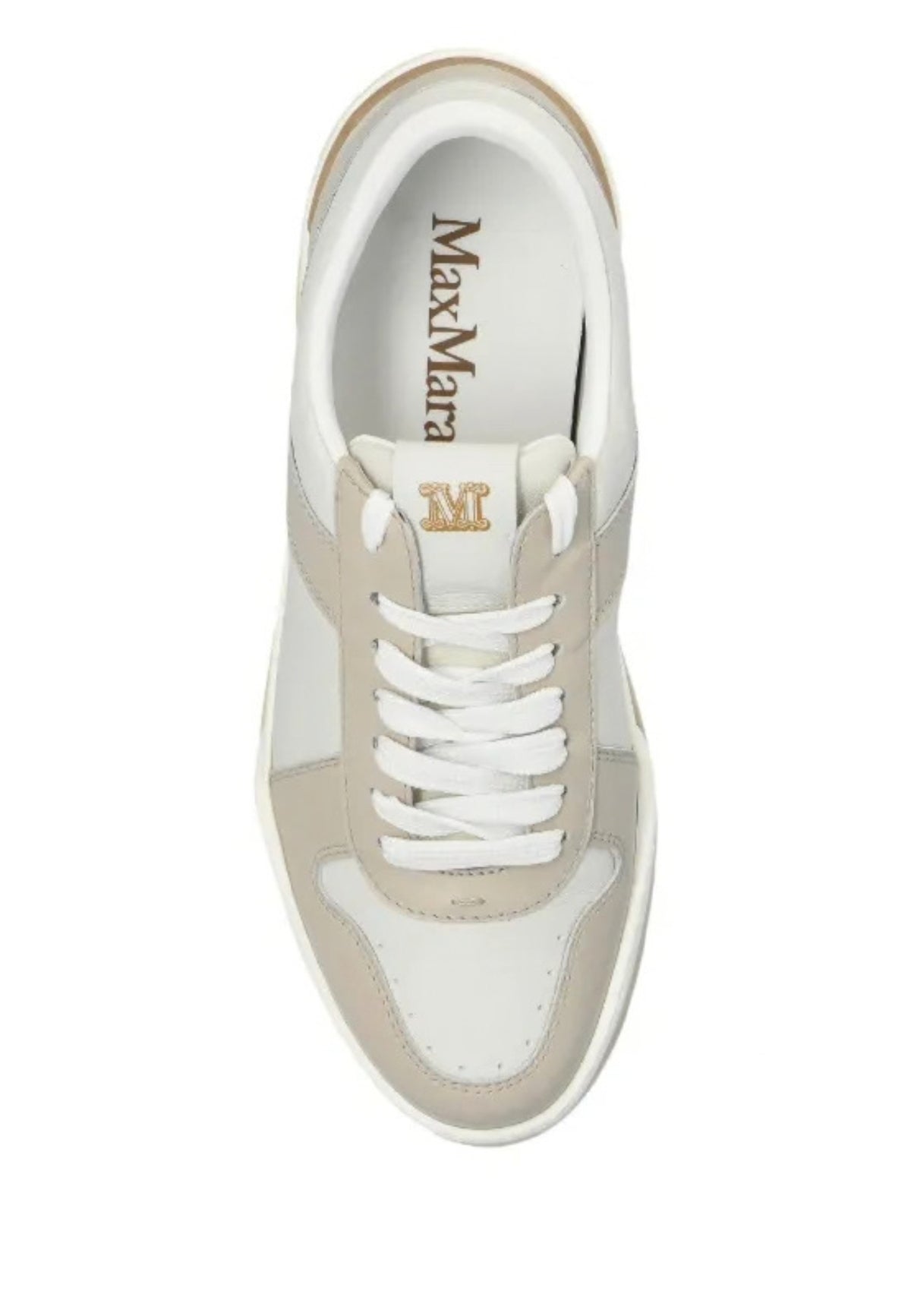 Sneakers Max Mara Chill in Pelle - Bianco e Beige