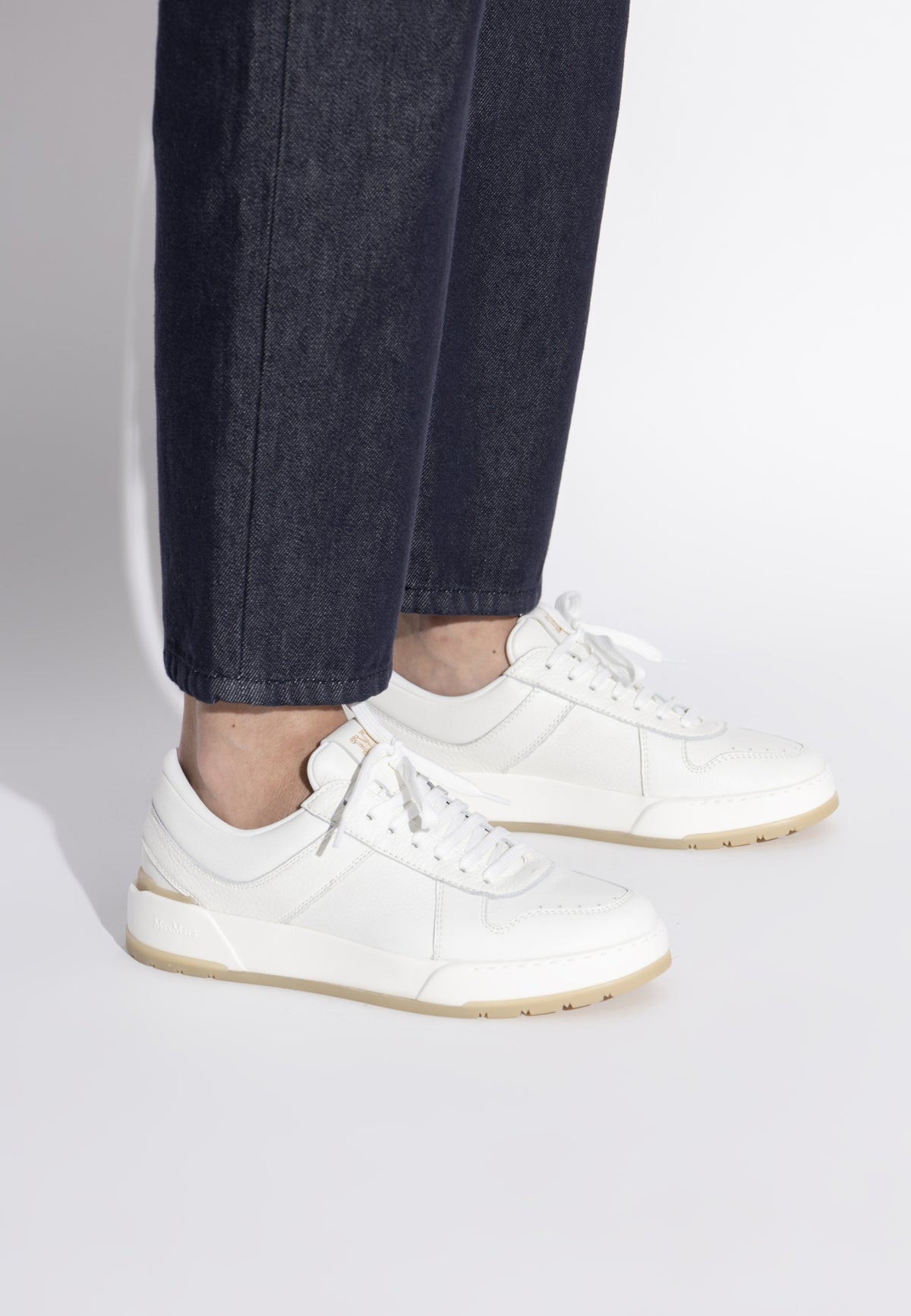 Sneakers Max Mara MXABLOCCO in Pelle Bianca