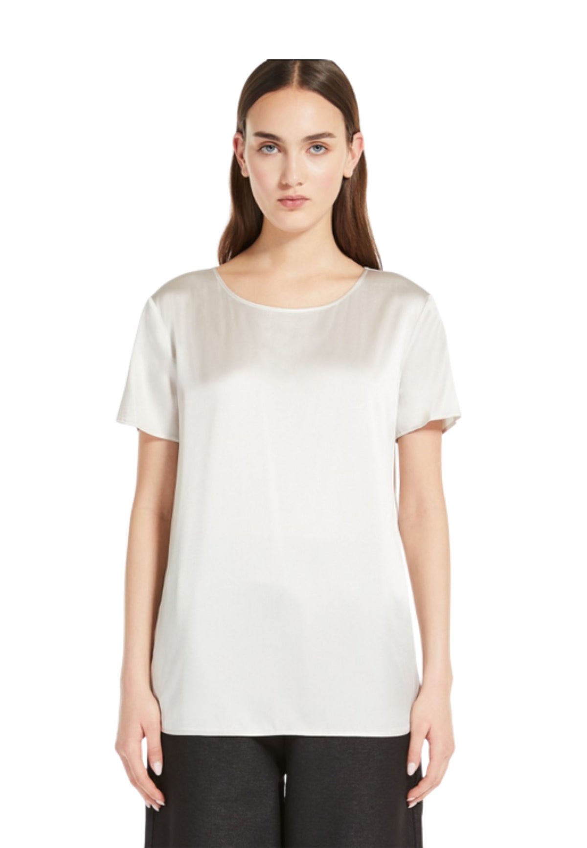 Max Mara Leisure - T-shirt donna in raso di seta stretch