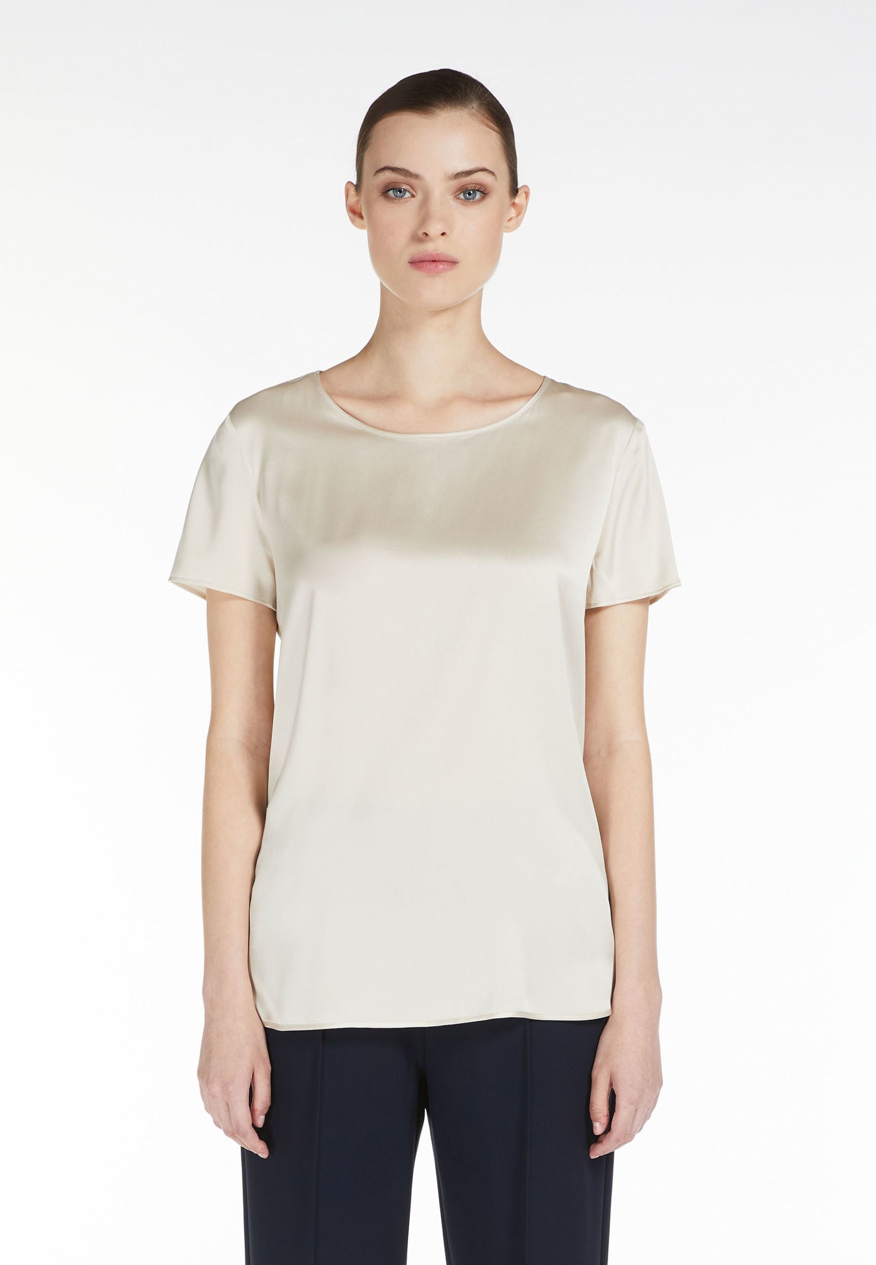 Max Mara Leisure - T-shirt in raso di seta stretch