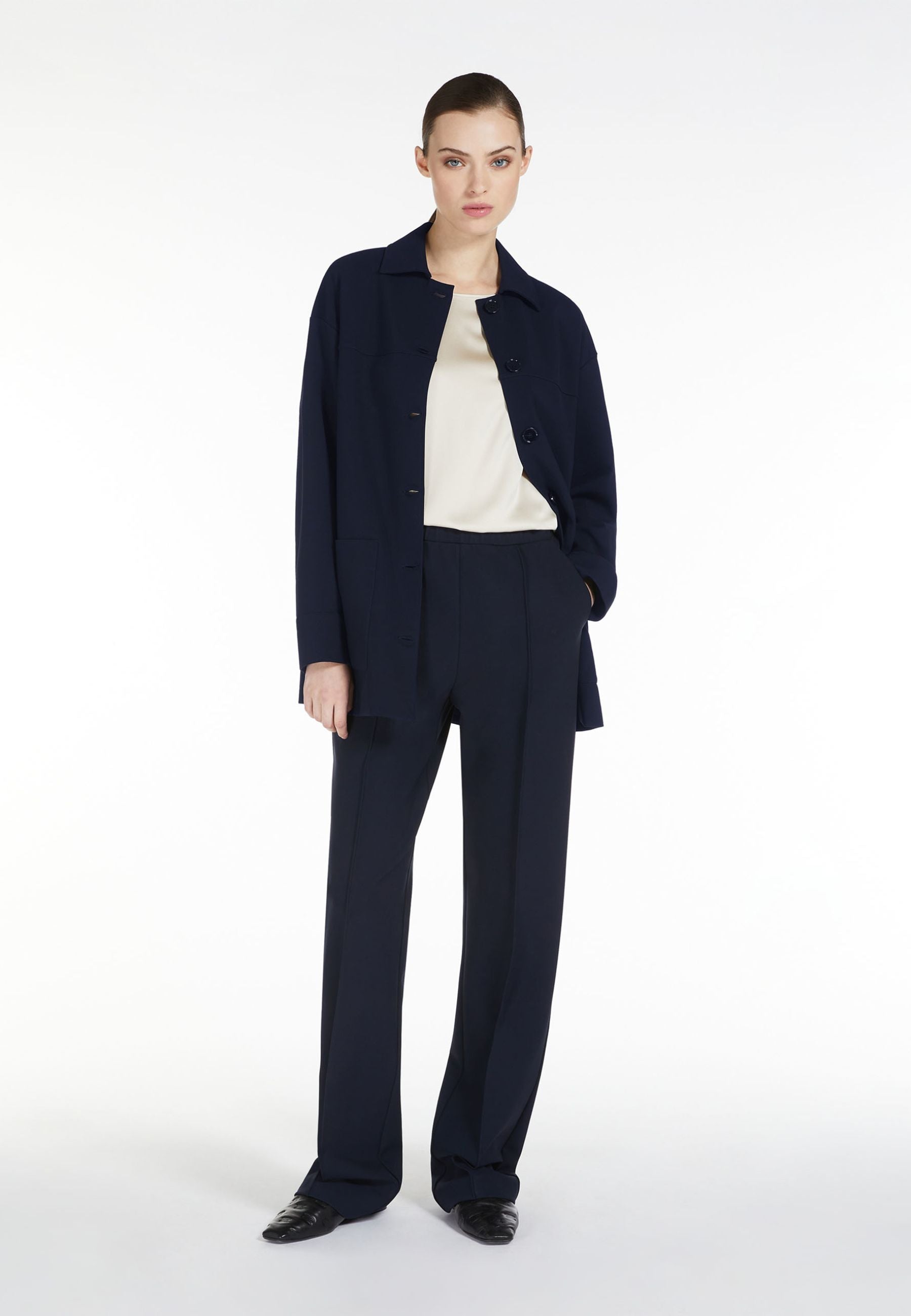 Max Mara Leisure - T-shirt in raso di seta stretch