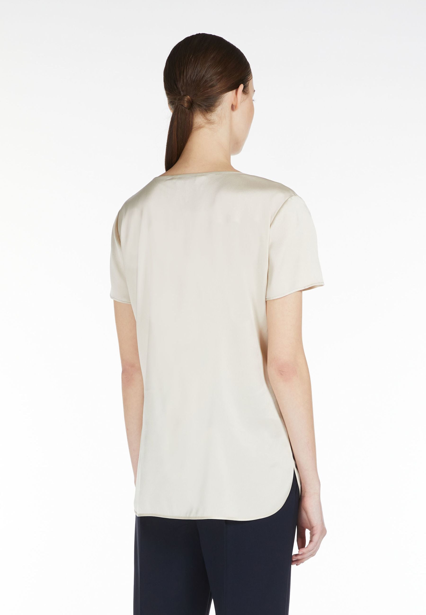 Max Mara Leisure - T-shirt in raso di seta stretch