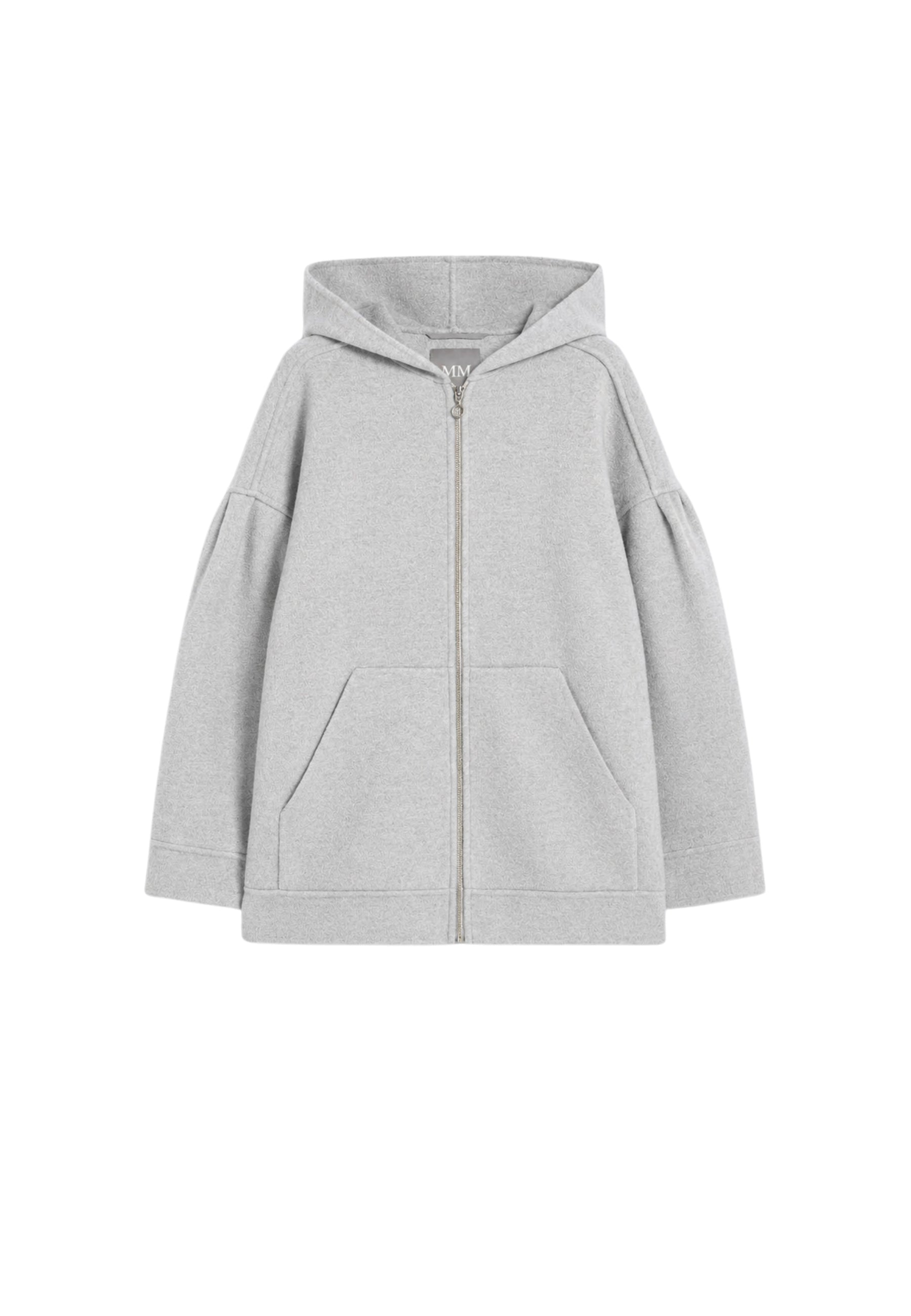 MM MAX MARA Giacca con Cappuccio in Misto Lana Modello Sottile
