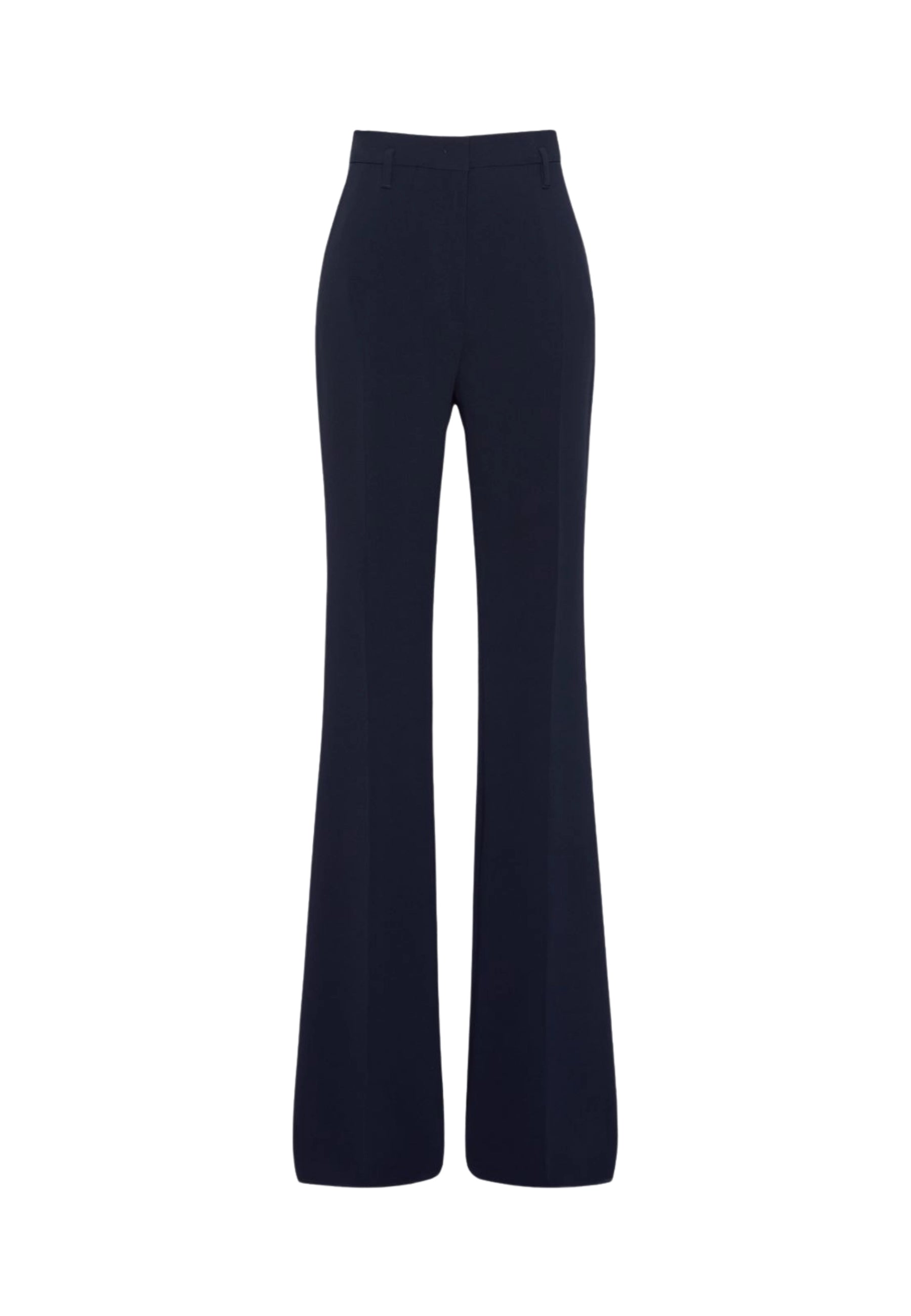 Max Mara Studio - Pantalone a zampa in cady blu