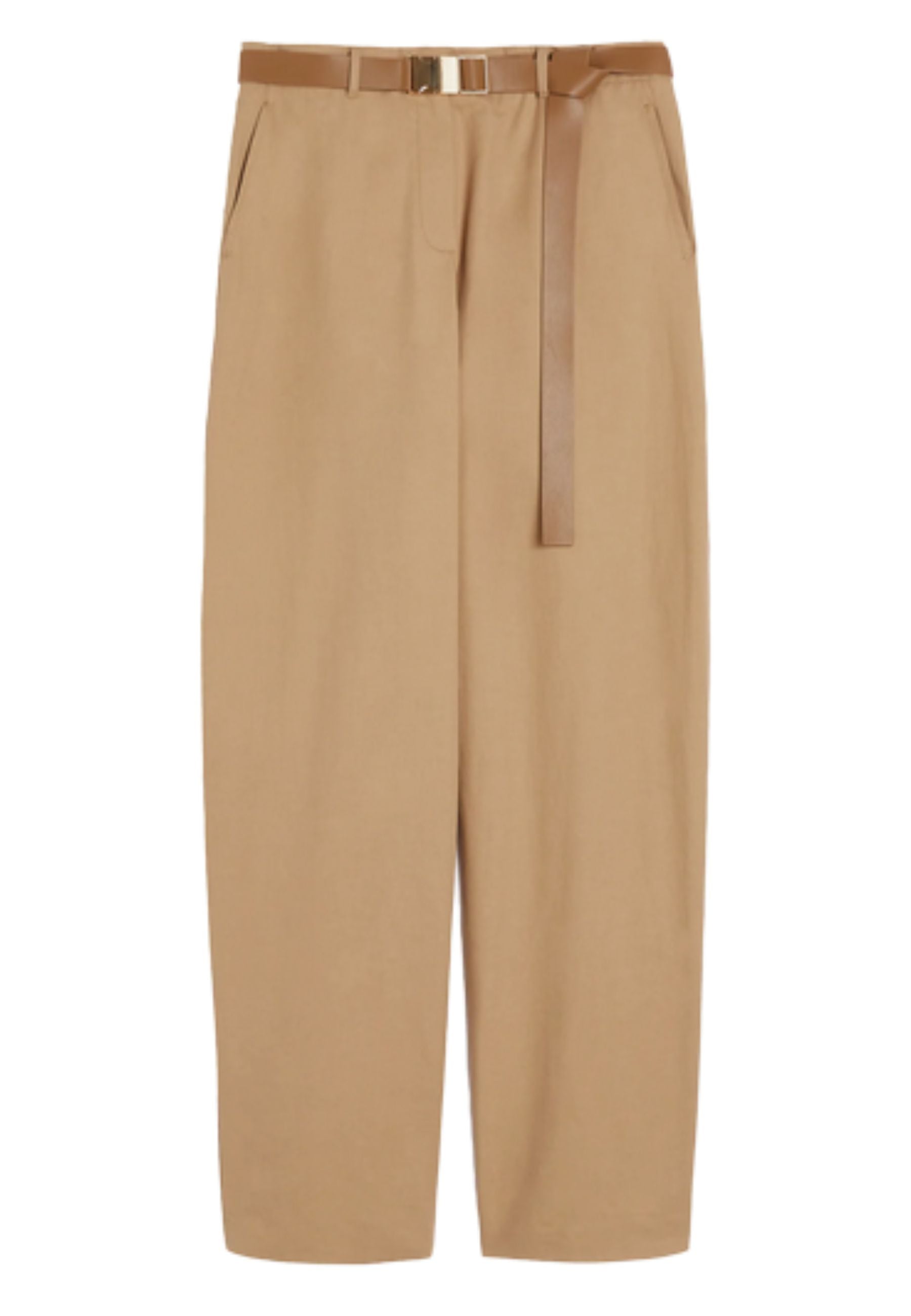 Max Mara Studio - Pantalone BLEU in cotone colore cammello