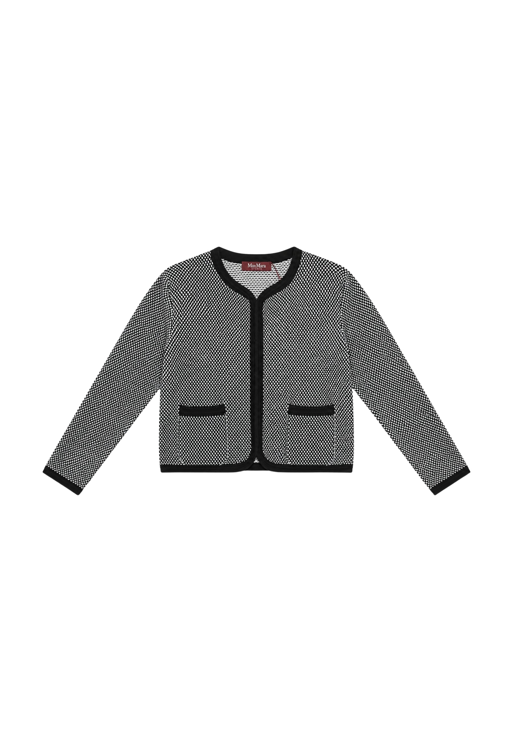 MAX MARA STUDIO Cardigan in maglia jacquard bicolore