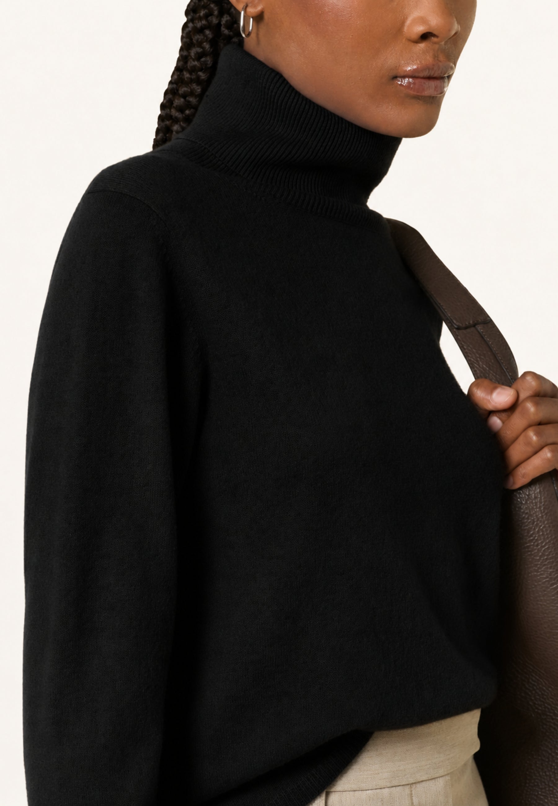 Max Mara Studio EDUCATA - Maglia a Collo Alto in Lana e Cashmere