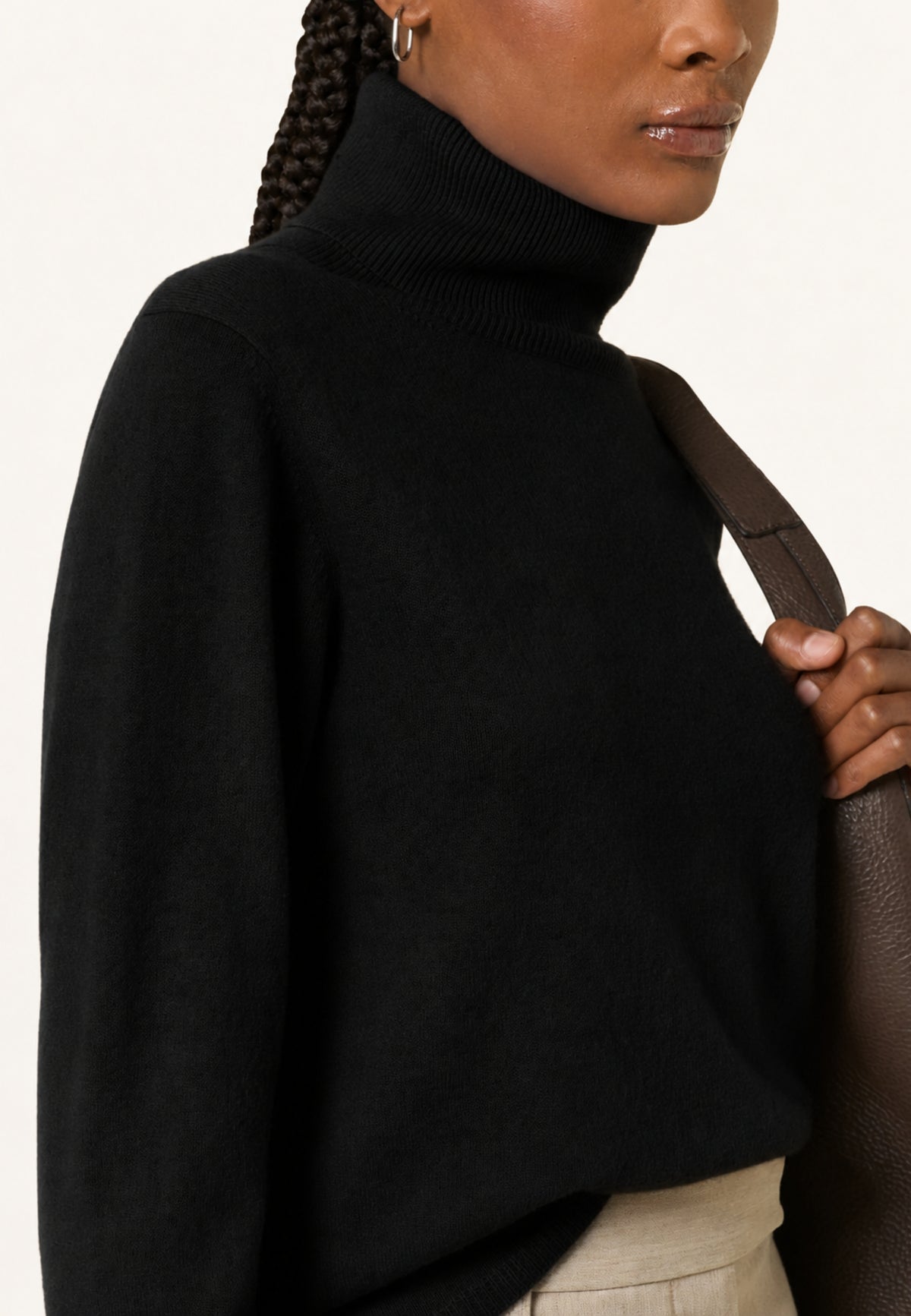 Max Mara Studio EDUCATA - Maglia a Collo Alto in Lana e Cashmere