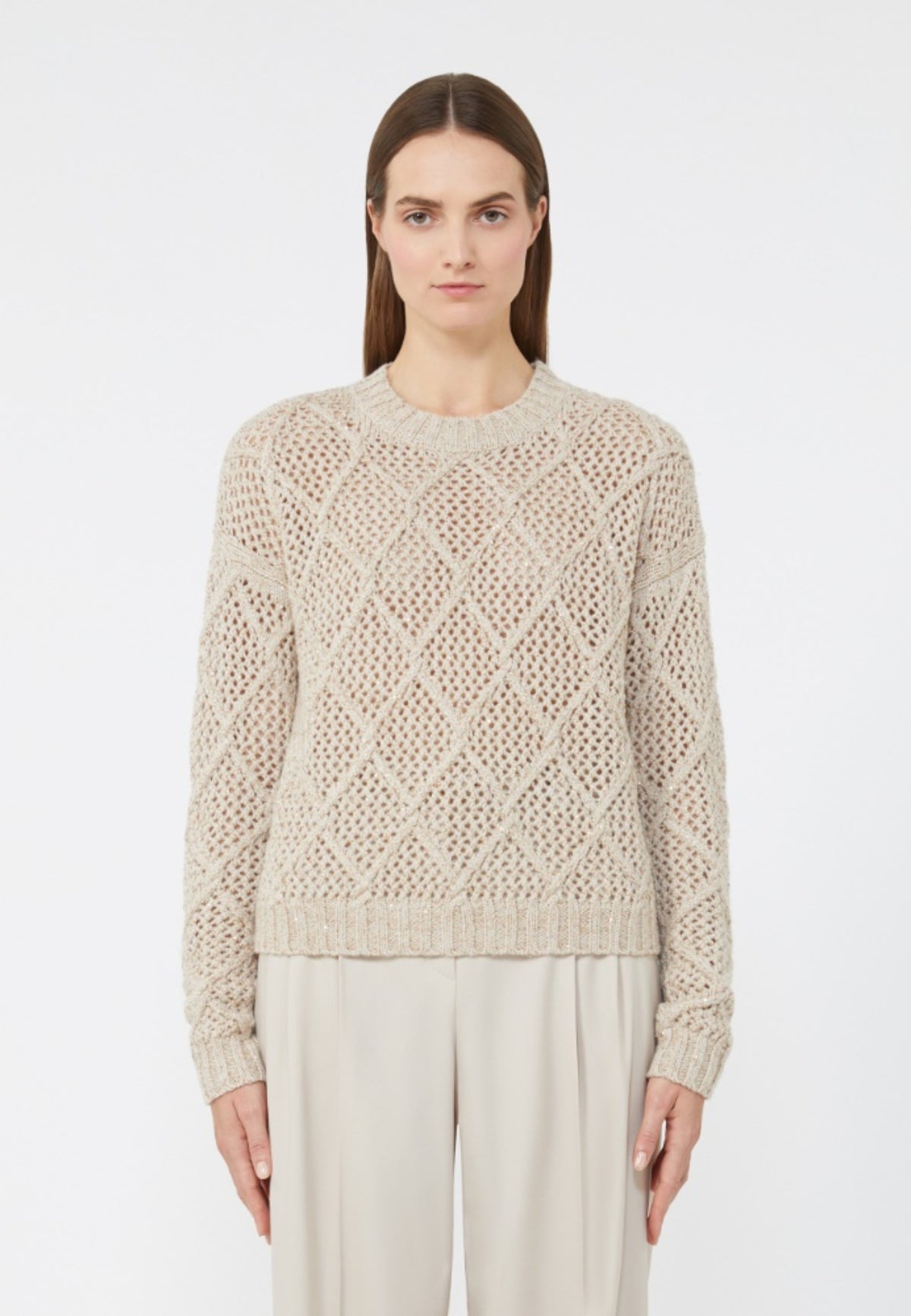 Max Mara Studio Ellade - Maglia in Lana e Cashmere con Paillettes
