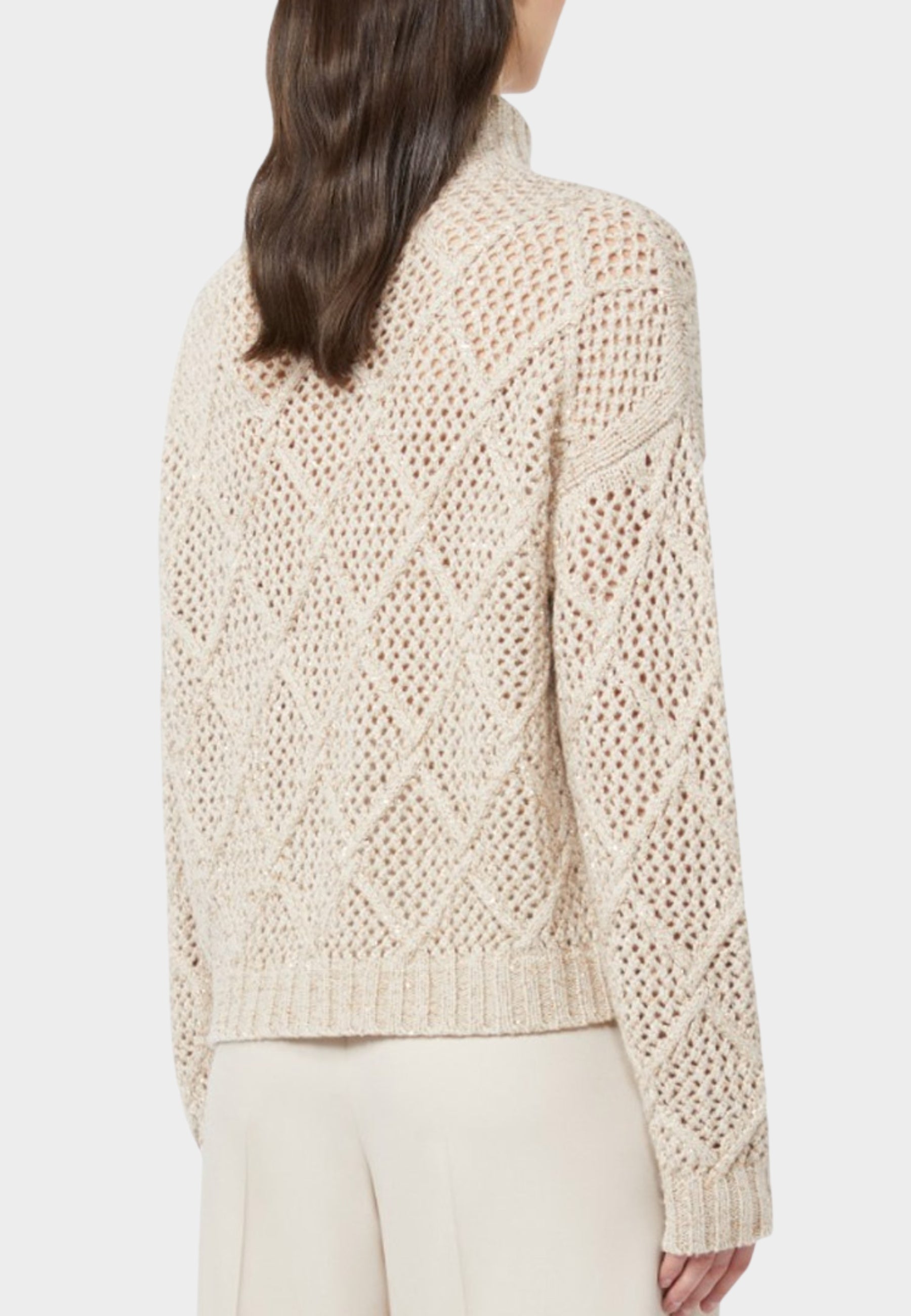 Max Mara Studio Ghinea - Cardigan in Lana e Cashmere con Paillettes