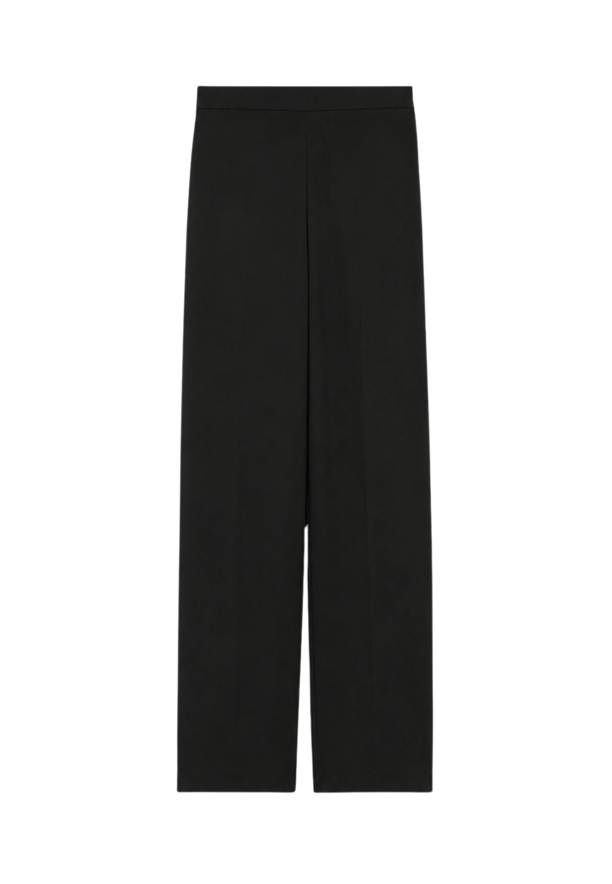 Max Mara Pantaloni Donna Maresca in Cady Nero a Vita Alta