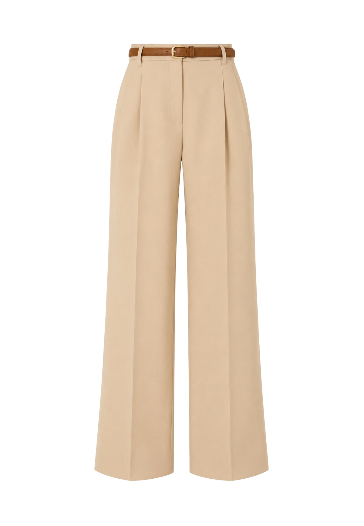 Max Mara Studio Pantalone in Cotone Crêpe con Cintura