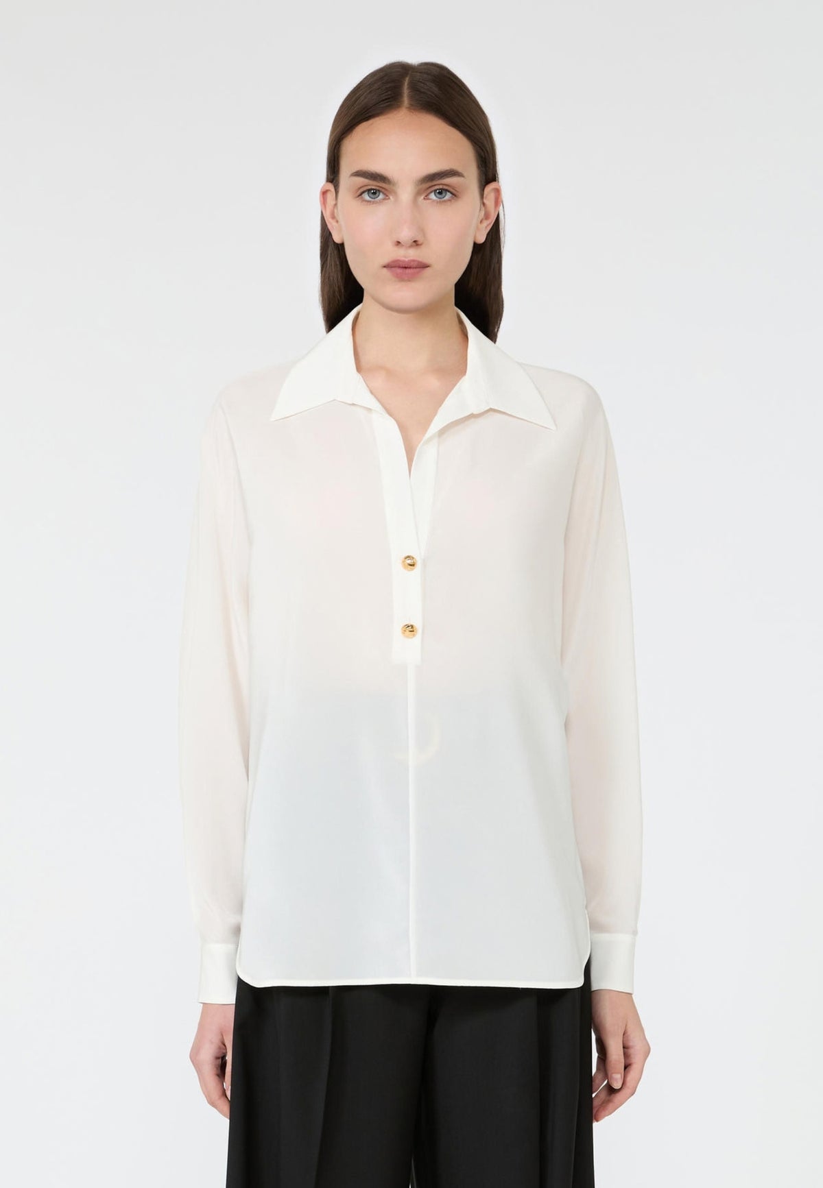 Max Mara Studio Camicia in Crêpe de Chine di Seta