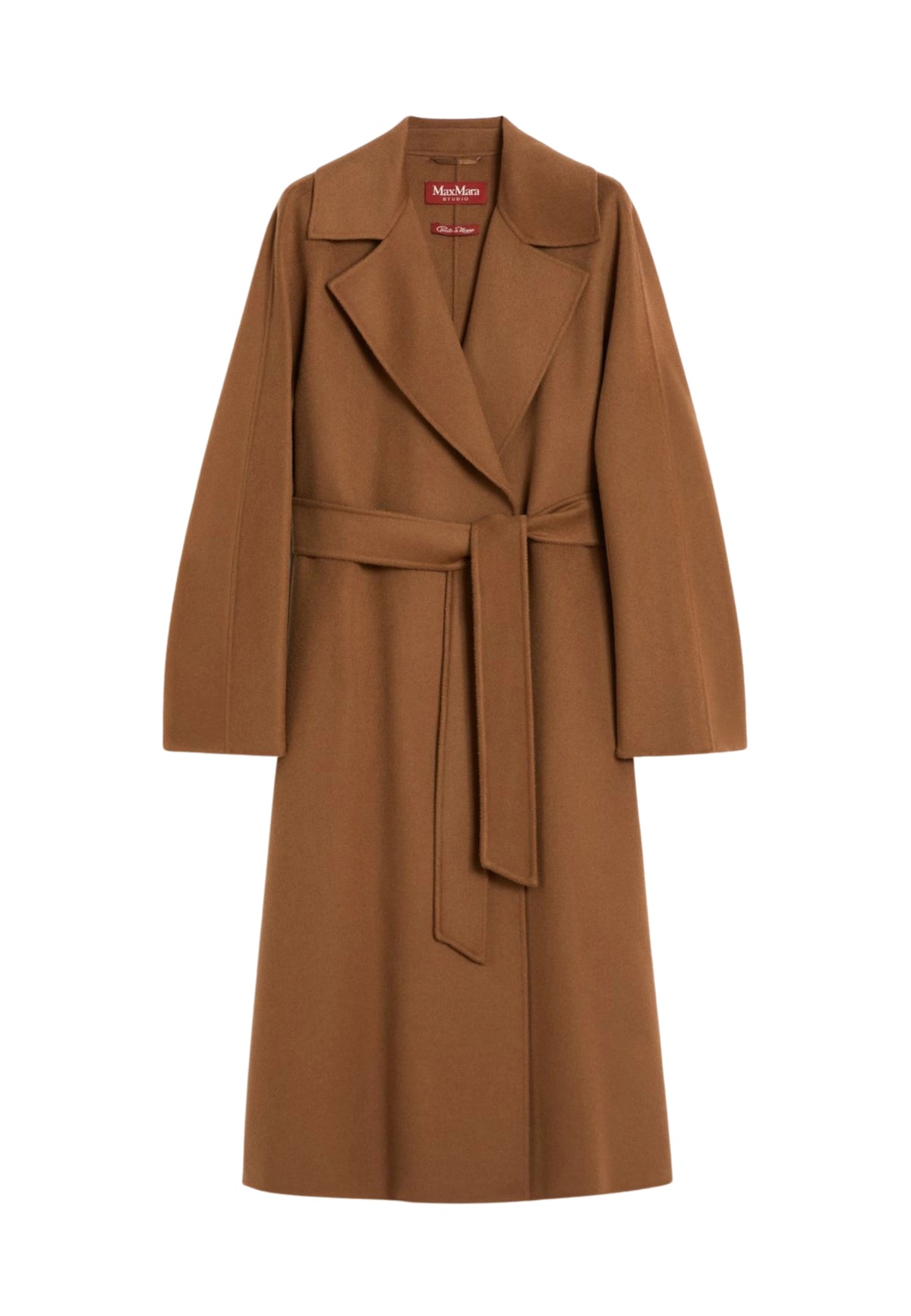 Max Mara Studio - Cappotto lungo a vestaglia in lana, cashmere e seta - Cammello