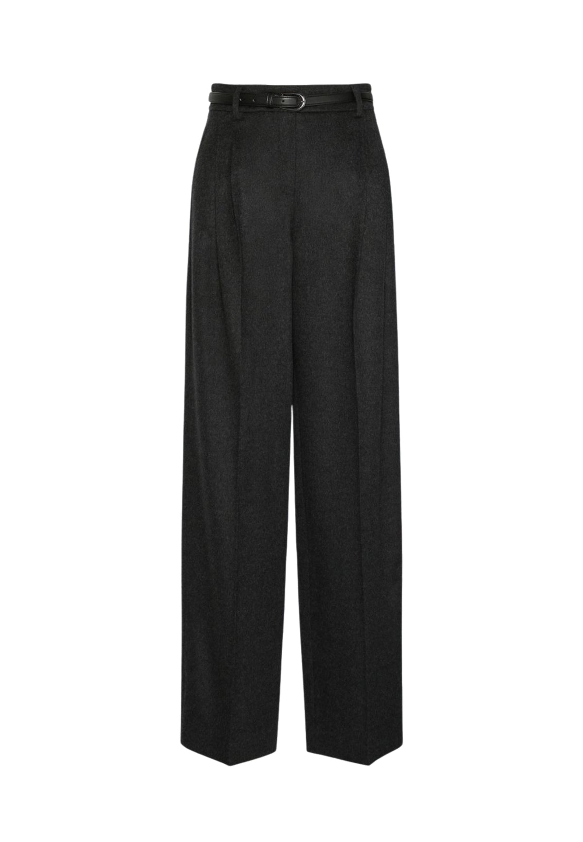 Max Mara Studio - Pantalone wide leg in pura lana - Antracite