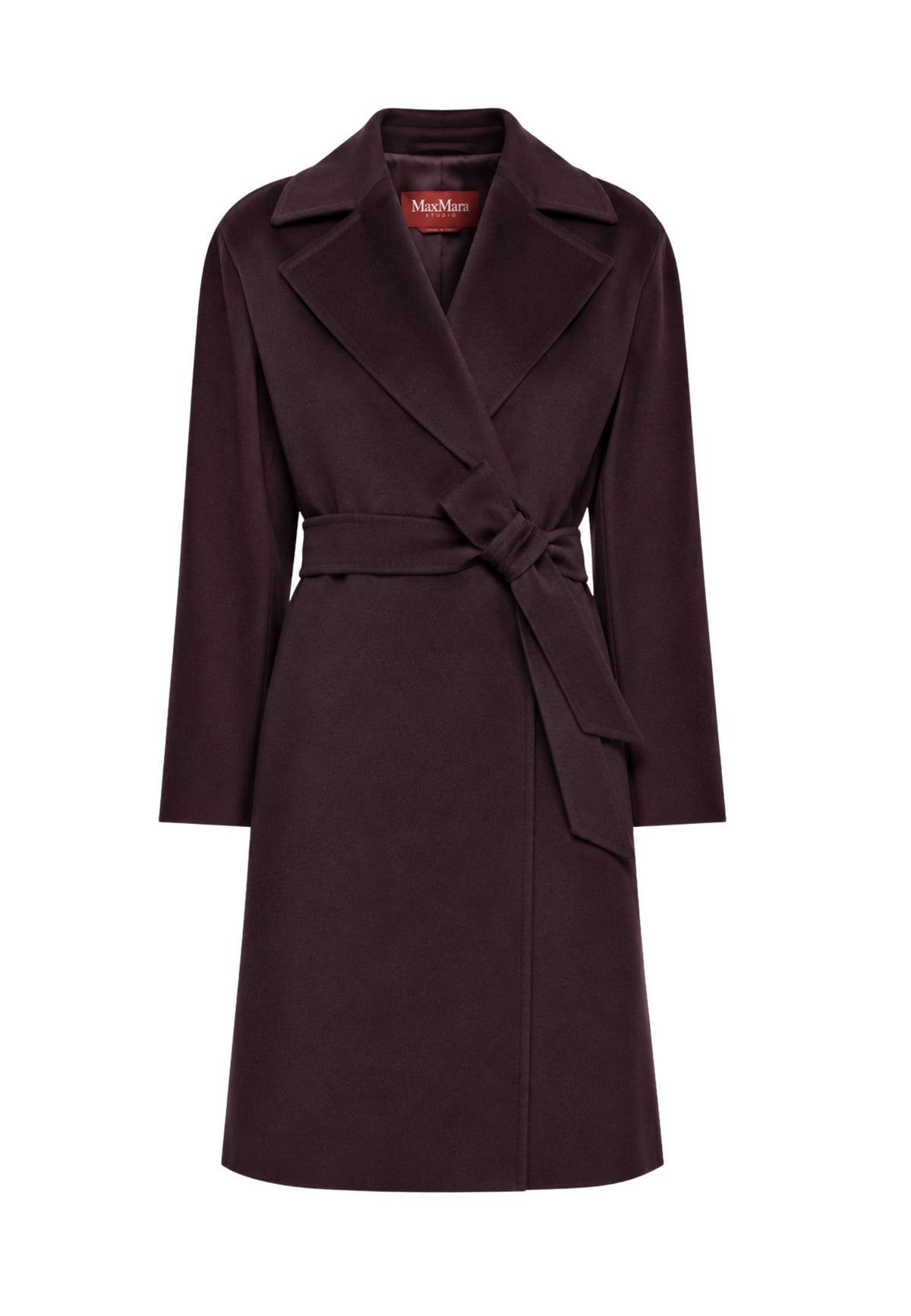 Max Mara Studio - Cappotto a vestaglia in drap di pura lana Blu