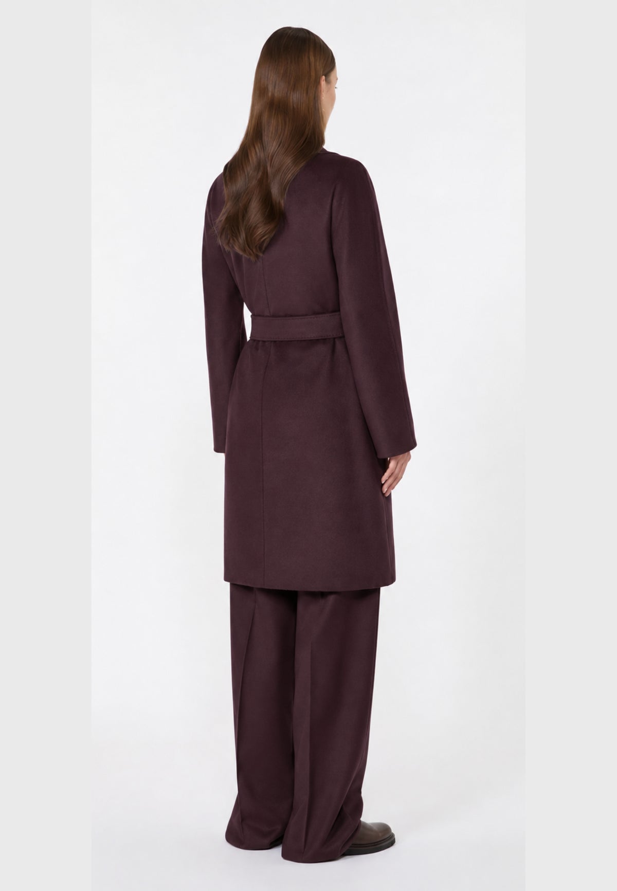 Max Mara Studio - Cappotto a vestaglia in drap di pura lana Blu