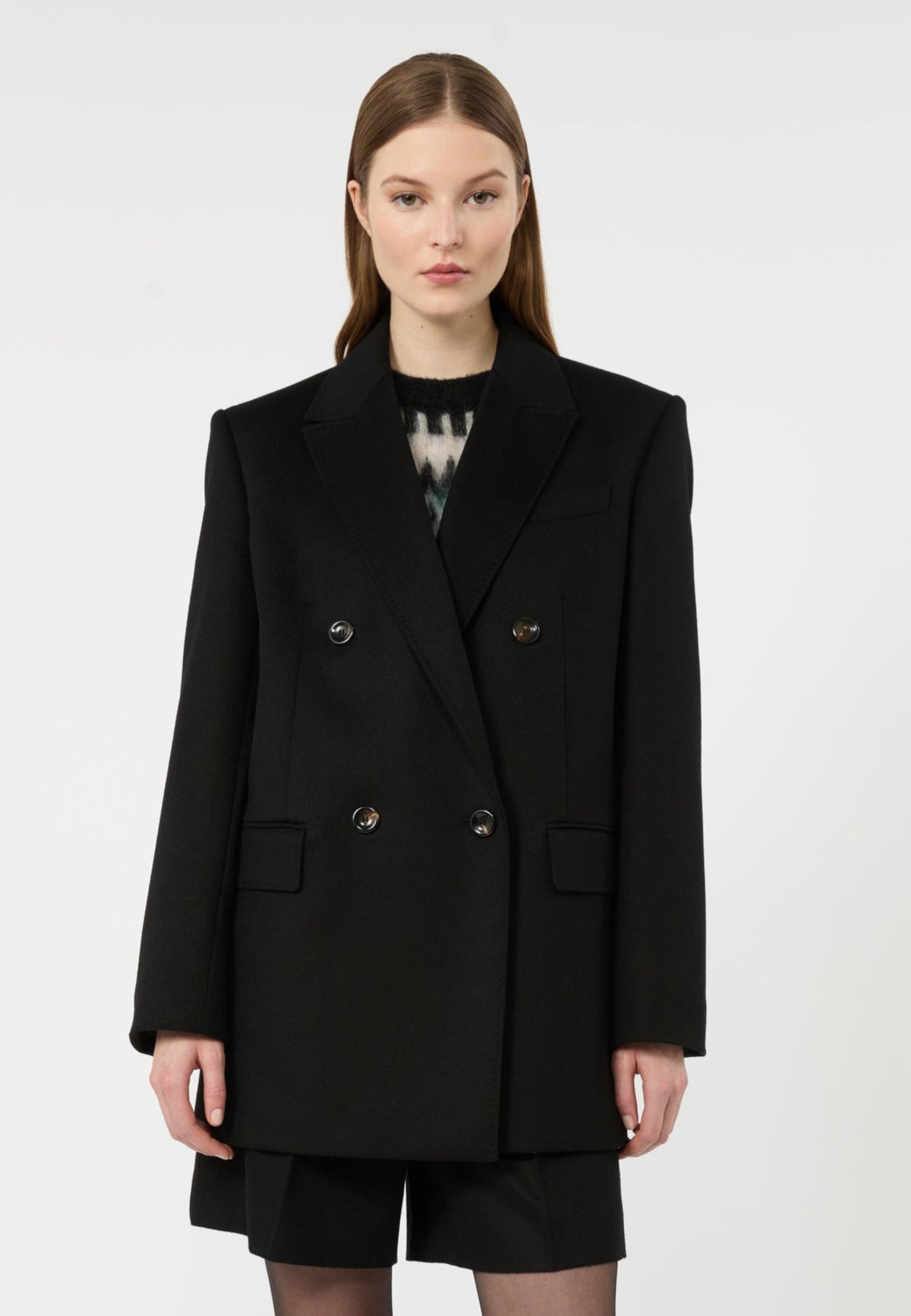 Max Mara Studio - Blazer doppiopetto in pura lana