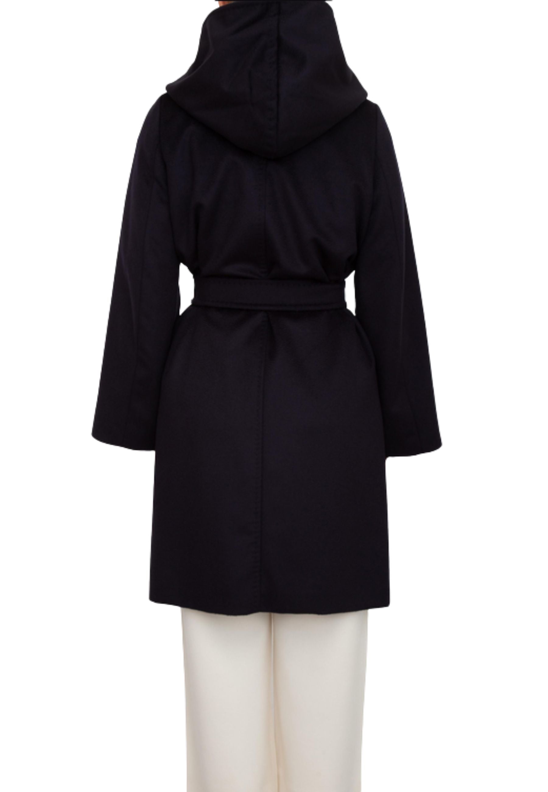 Max Mara Studio Newmang Cappotto con Cappuccio in Lana Vergine