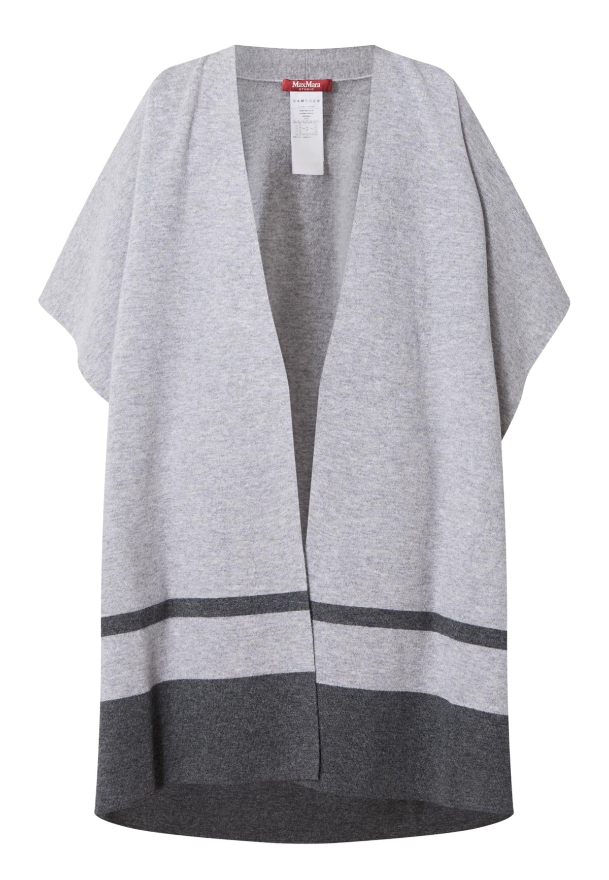 Max Mara Studio Salato - Mantella a Righe in Lana e Cashmere
