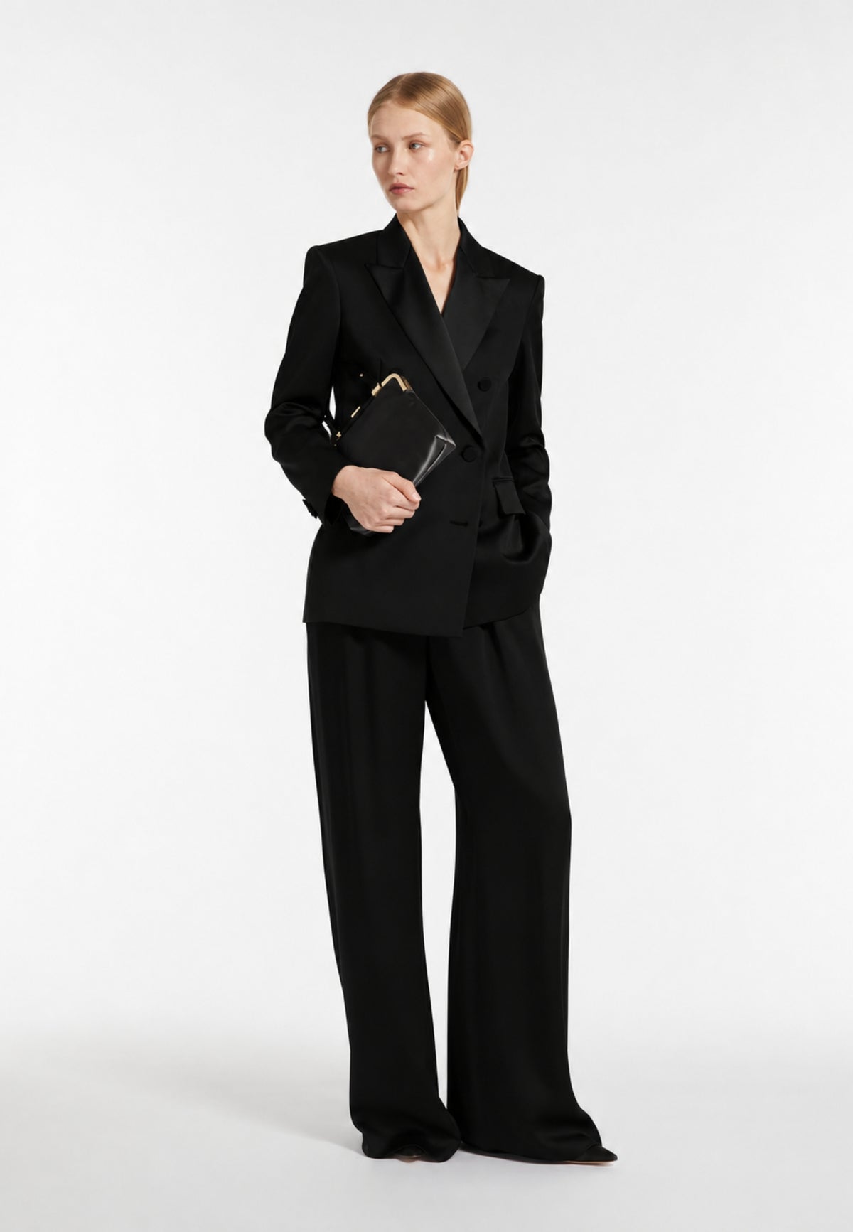 Max Mara Studio Blazer Teiera doppiopetto in satin