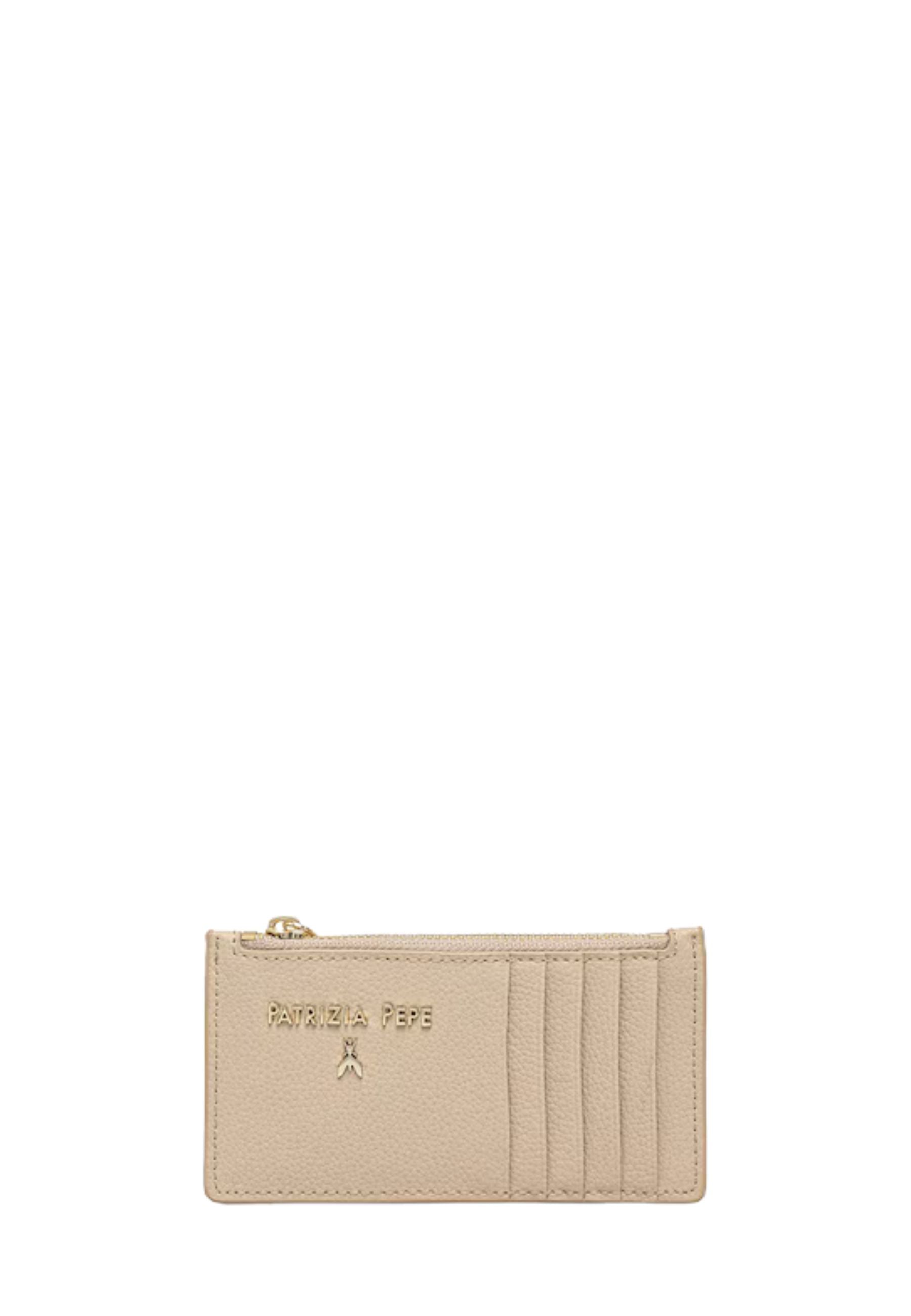 Portacarte Patrizia Pepe in pelle con logo Fly