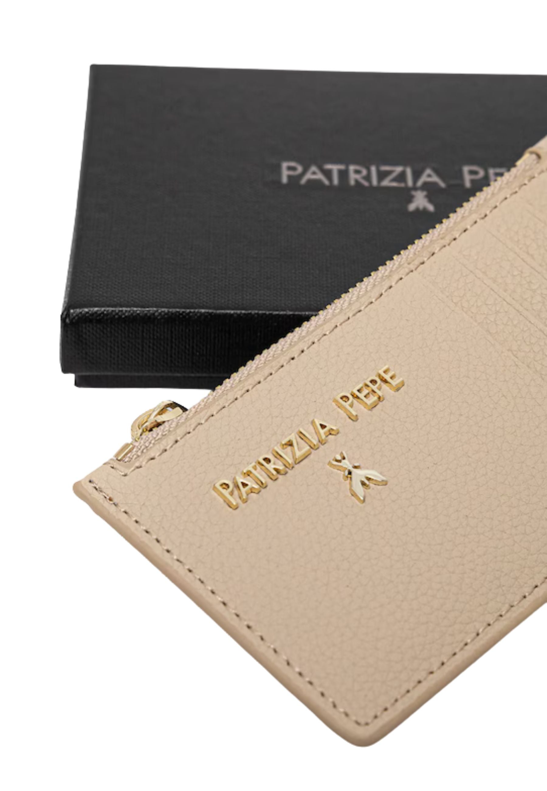 Portacarte Patrizia Pepe in pelle con logo Fly