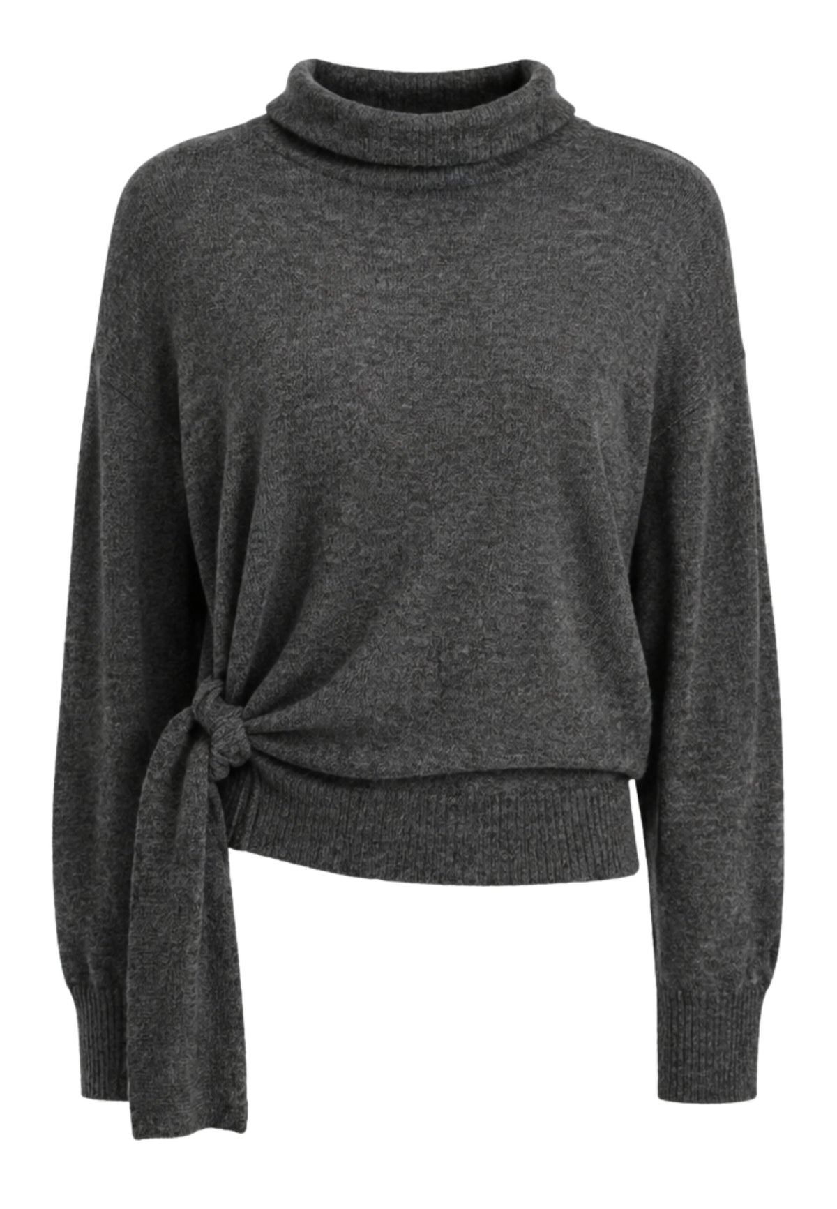PINKO - Maglia Dolcevita con Nodo Laterale in Misto Alpaca