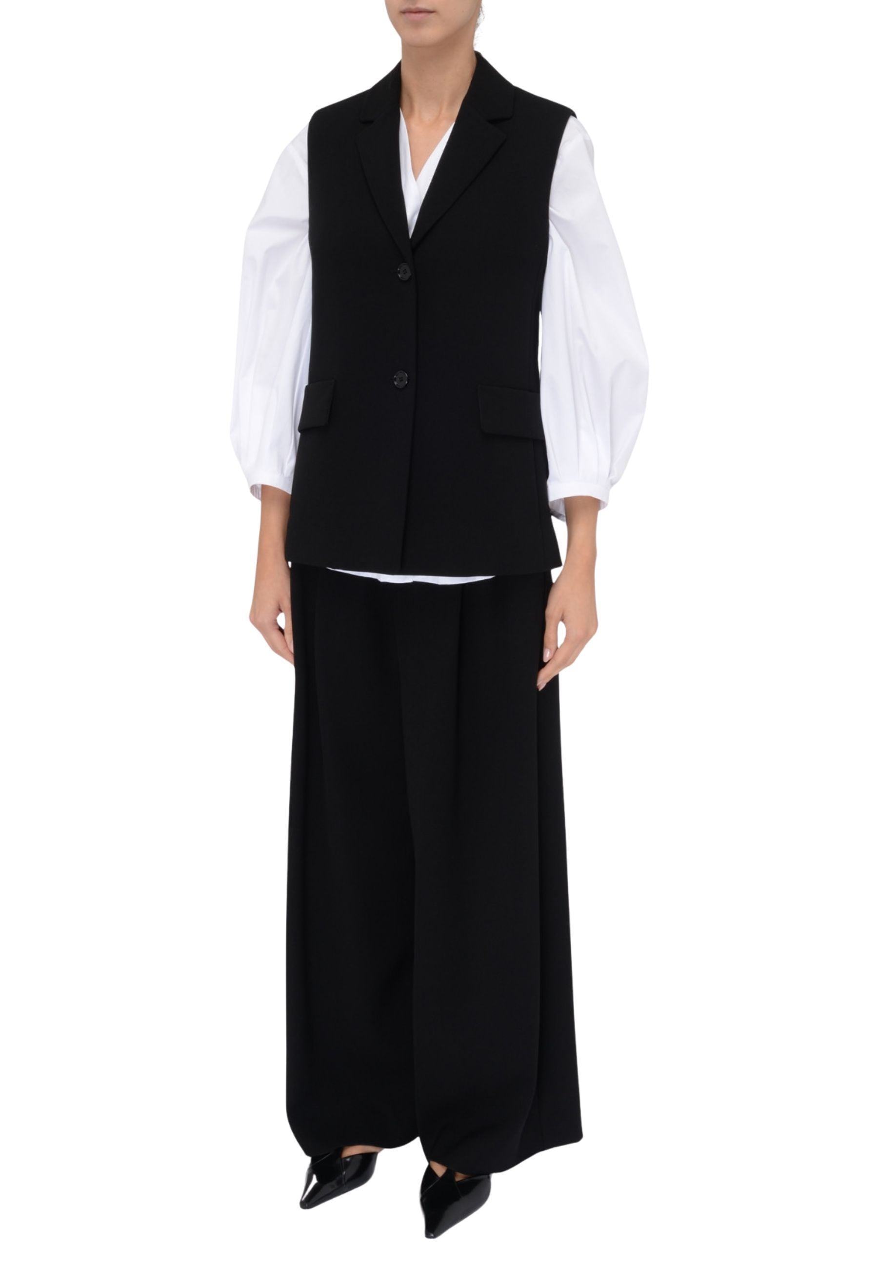 'S Max Mara - Pantalone Daniel in cady nero
