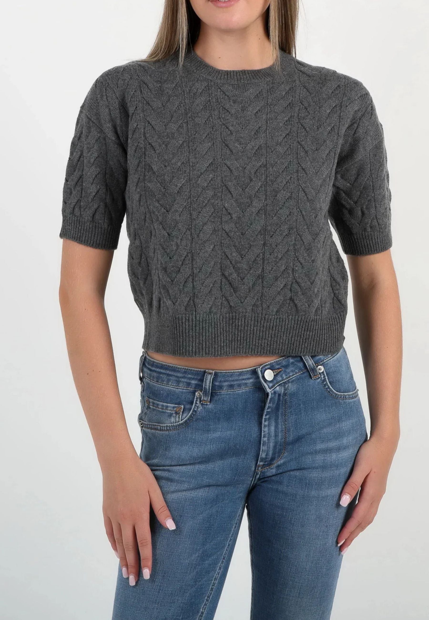'S Max Mara - Maglia Dominus in lana grigio medio