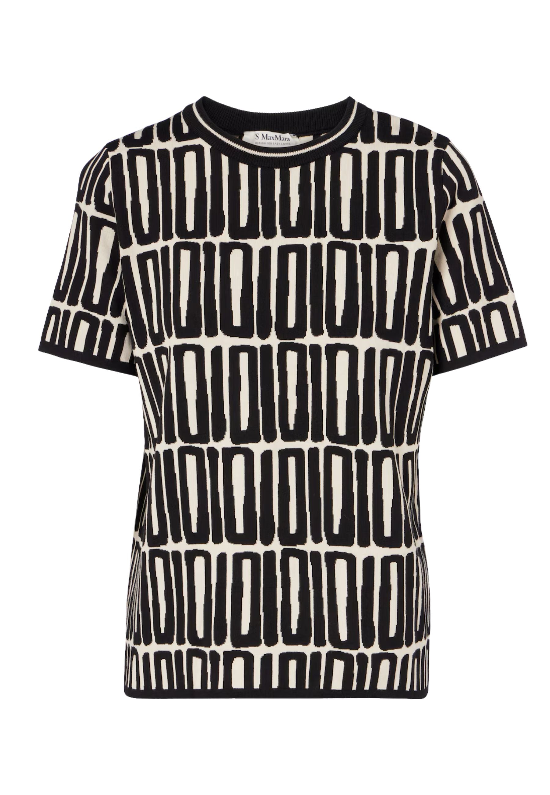 'S MAX MARA Top Ramo in cotone con stampa geometrica