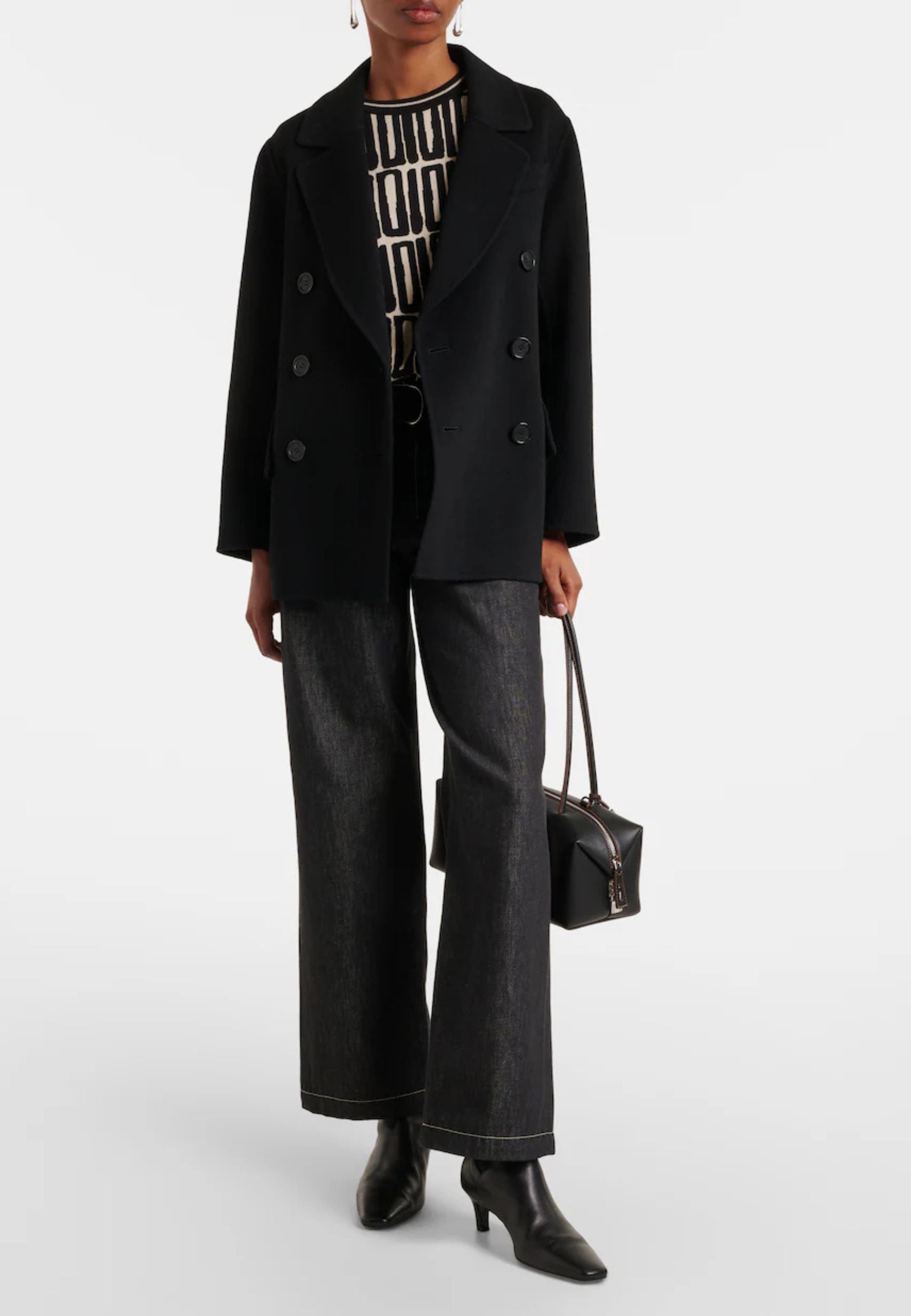 'S MAX MARA Top Ramo in cotone con stampa geometrica