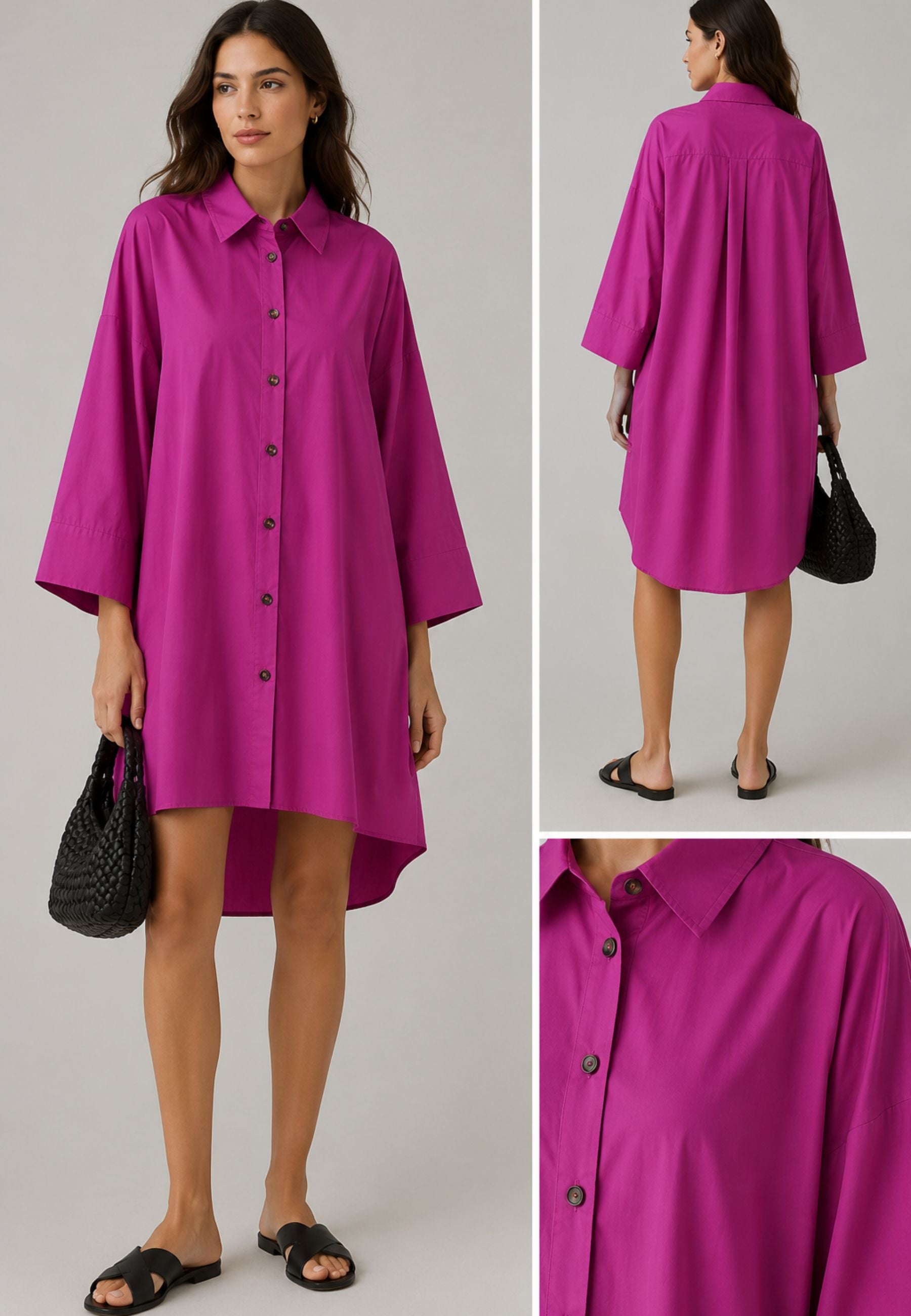 'S Max Mara - Chemisier in cotone fucsia