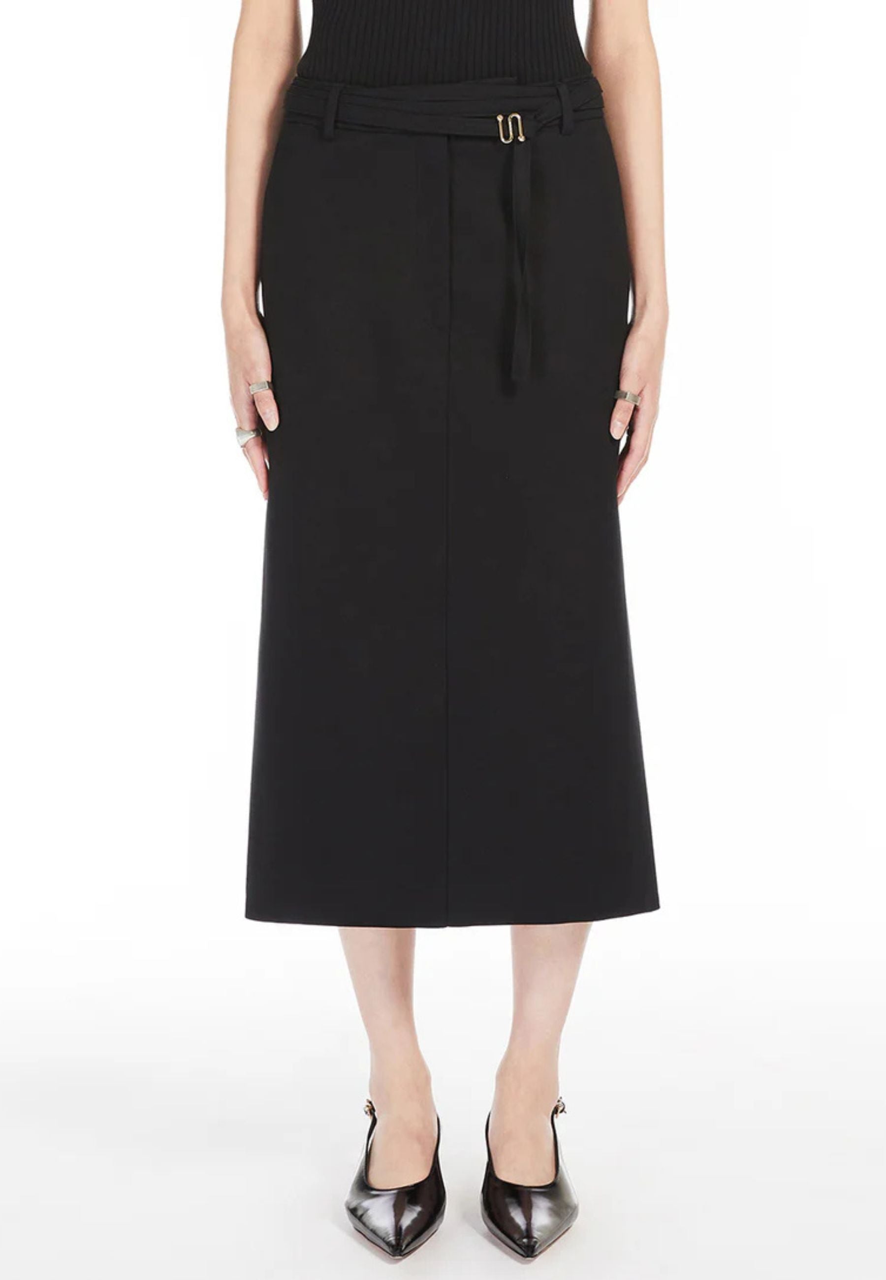 Sportmax Gonna longuette Garbo in cotone e viscosa