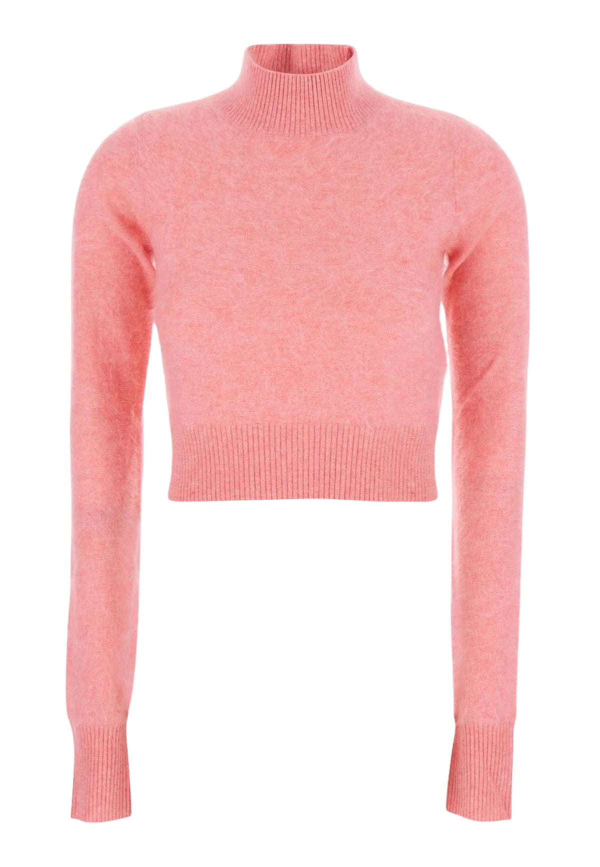 Sportmax Gubbio Maglione Crop in Puro Cashmere Rosa