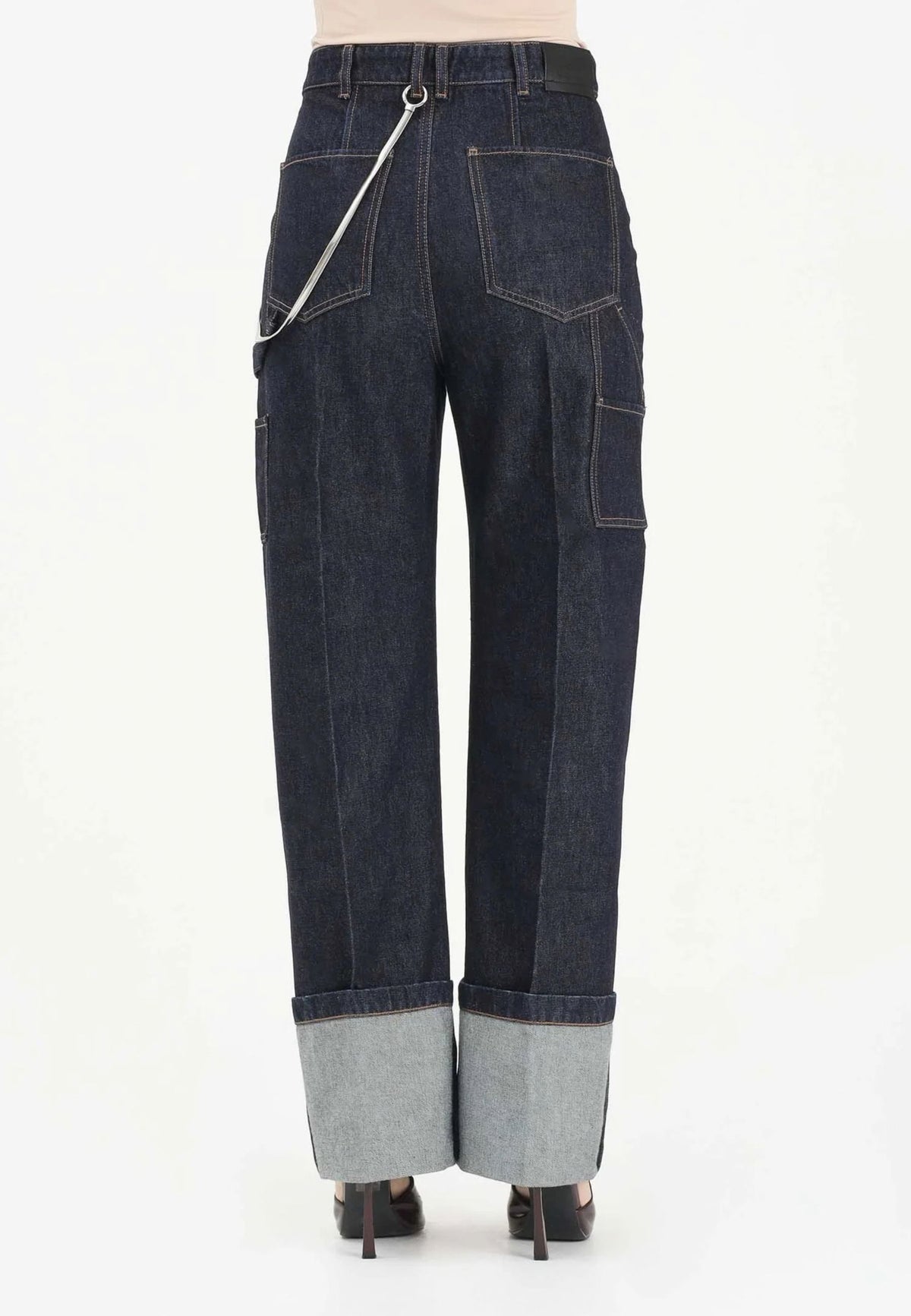 Sportmax - Jeans Spudnorata in denim blu scuro