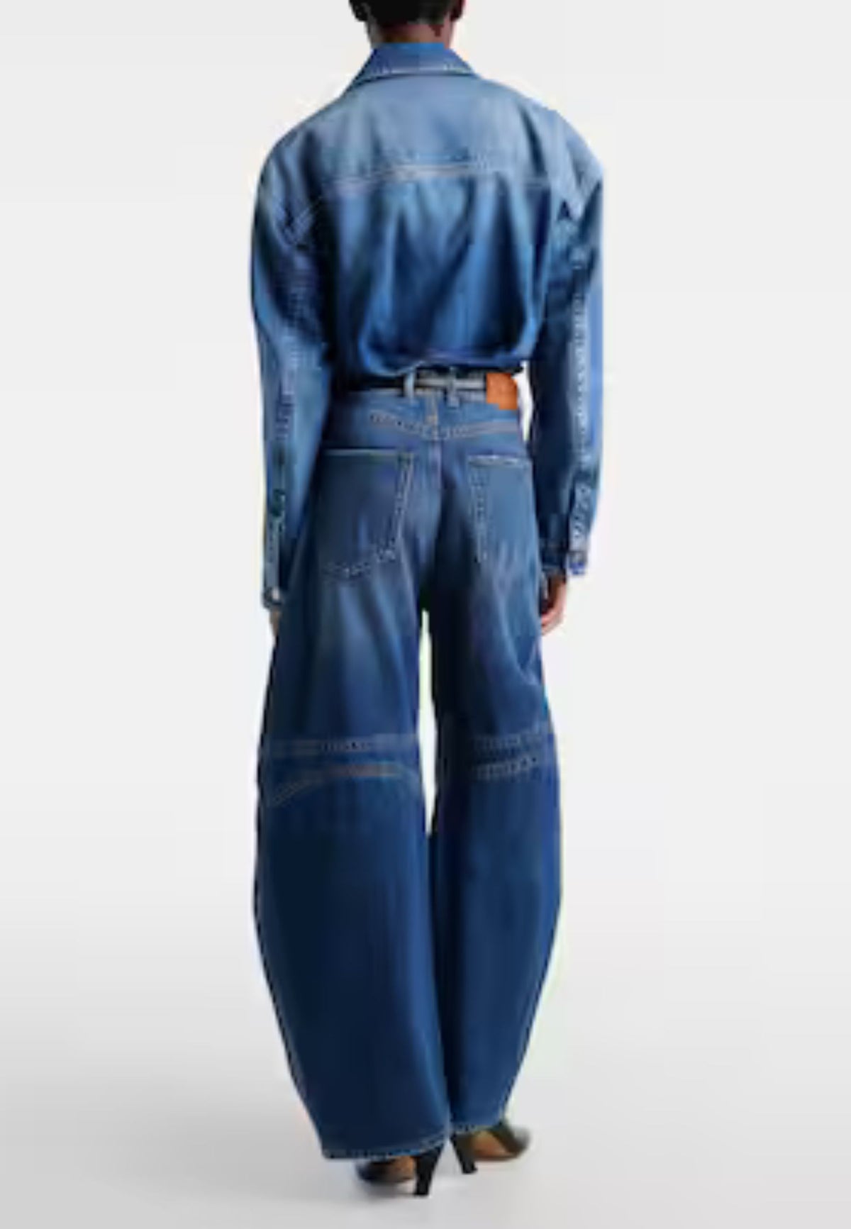 SPORTMAX - Jeans Balloon Fit in Denim Blu Stone Washed