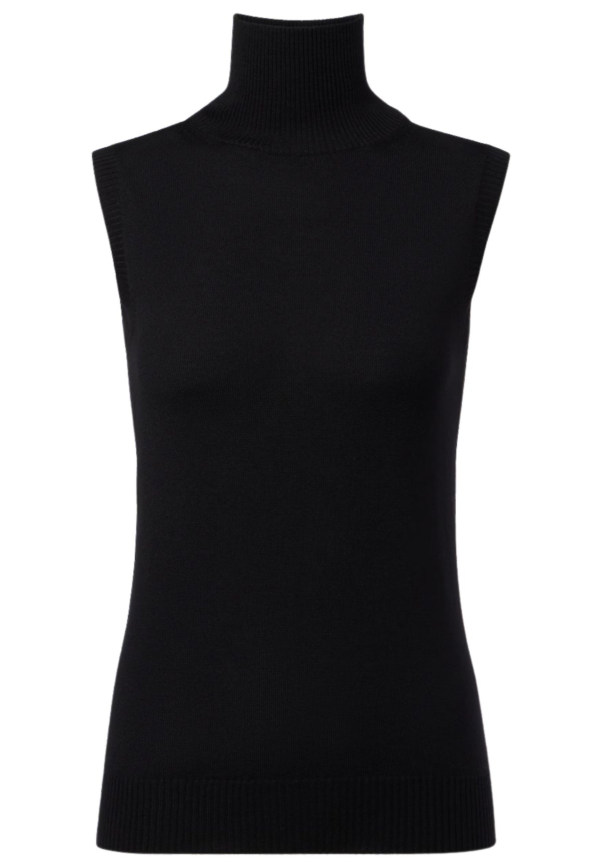 Sportmax Vertigo Top Dolcevita in Lana Vergine Nero