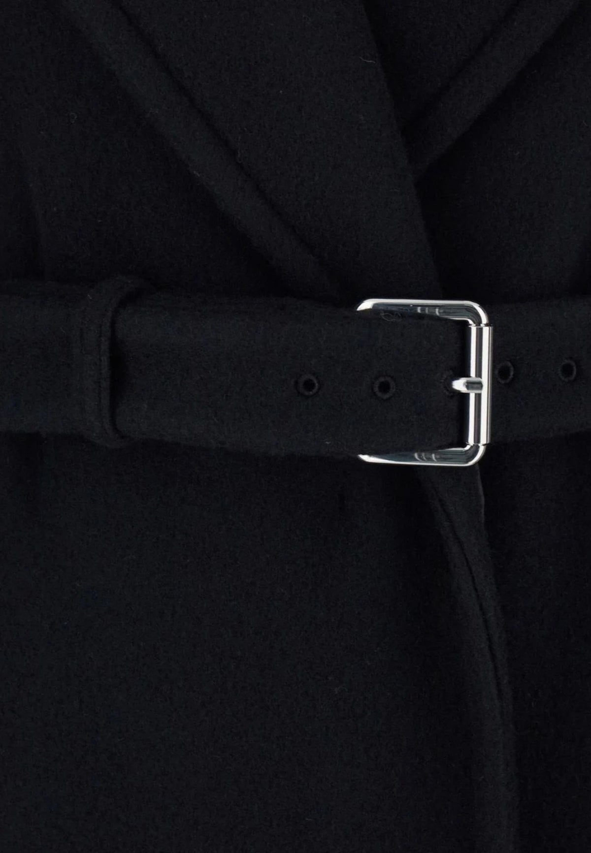 Sportmax Cappotto lungo in lana vergine con cintura