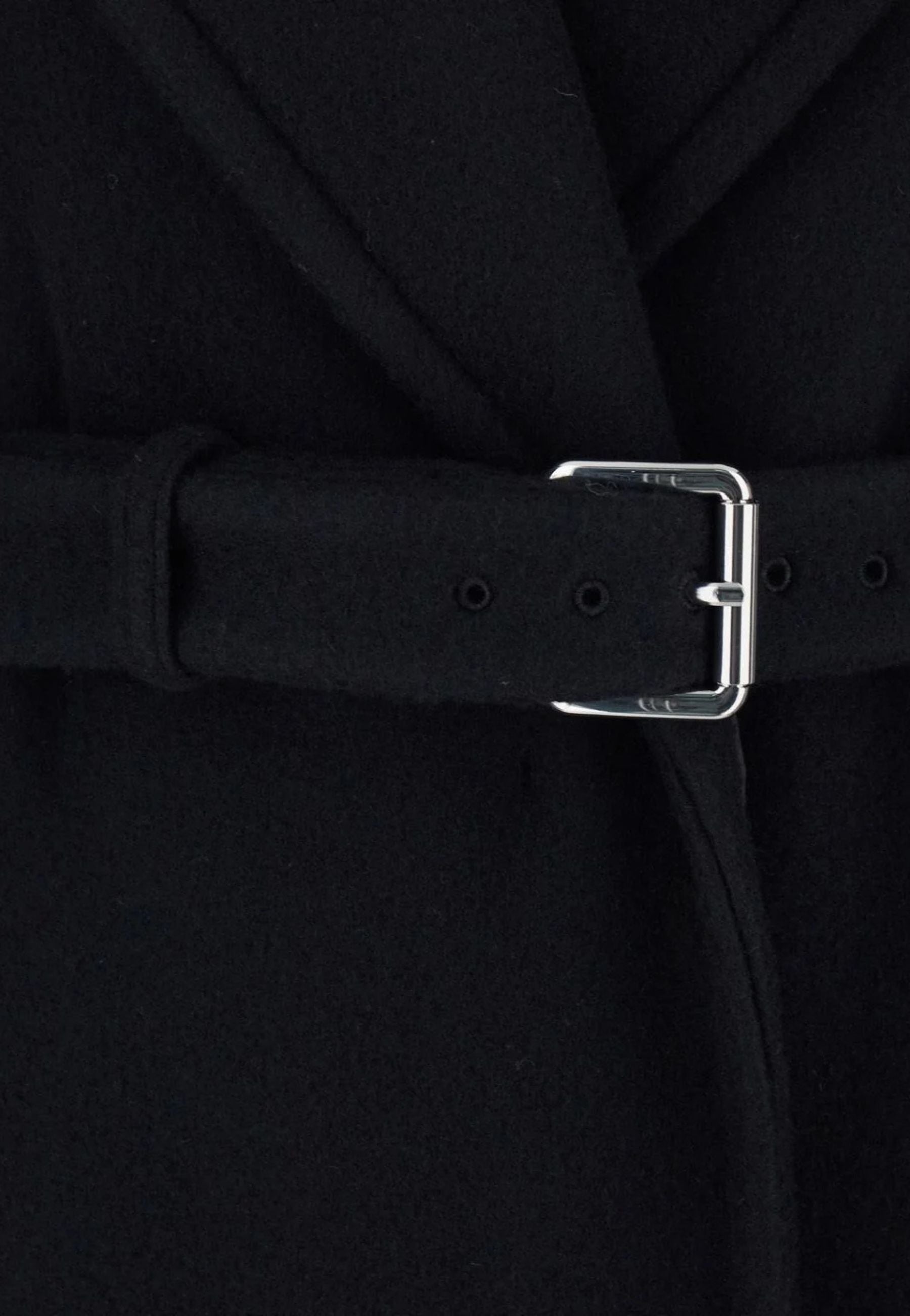 Sportmax Cappotto lungo in lana vergine con cintura