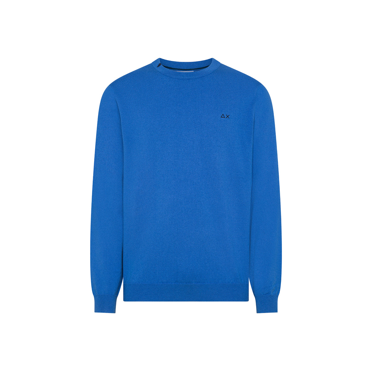 SUN68 Maglia Girocollo Uomo in Lana e Cotone blu