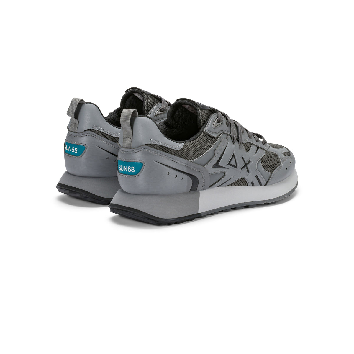 SUN68 - Sneaker Jaki 2.0 Silver Uomo in Mesh e PU