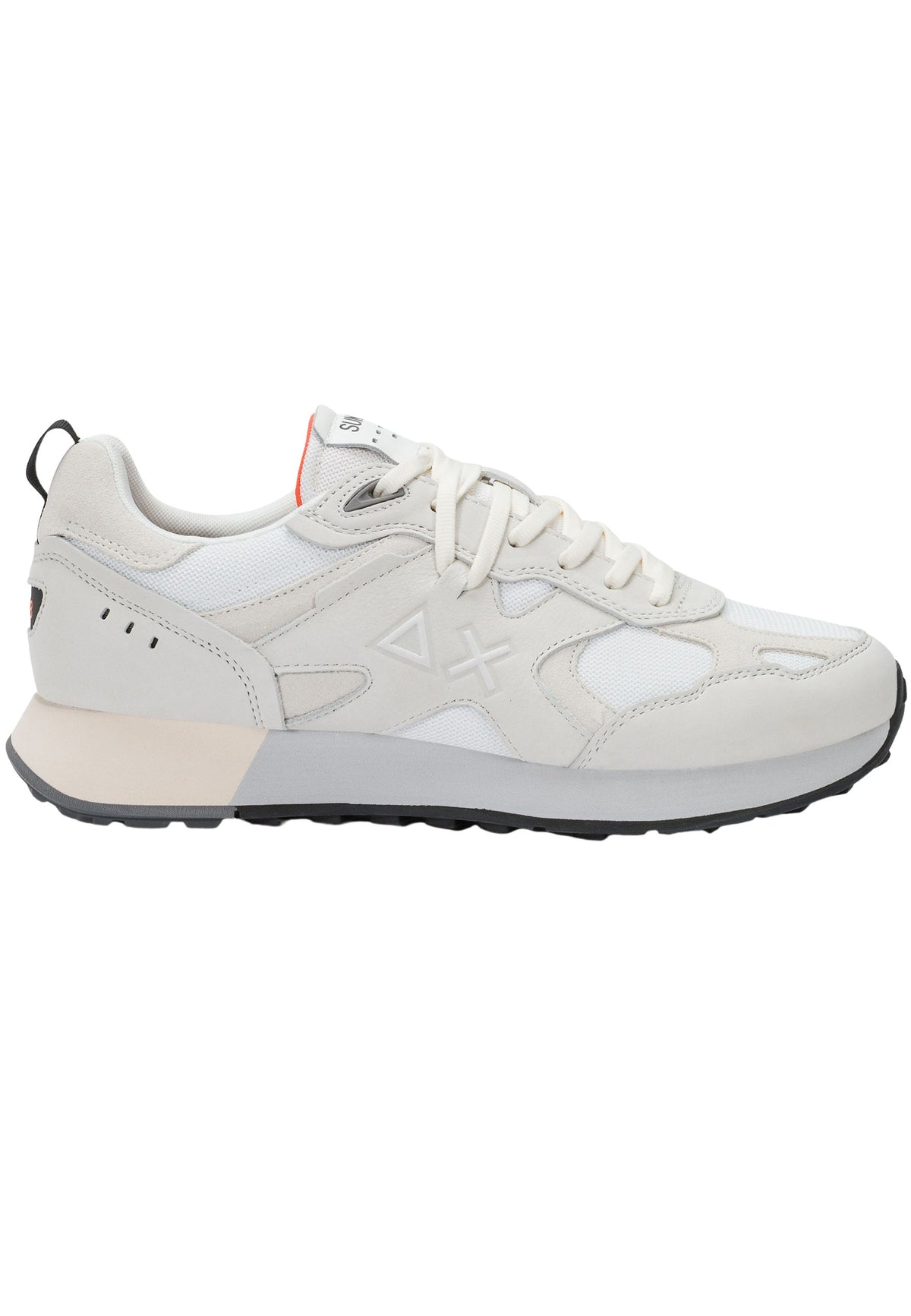 SUN68 Sneaker Jaki 2.0 Silver in nabuk bianco