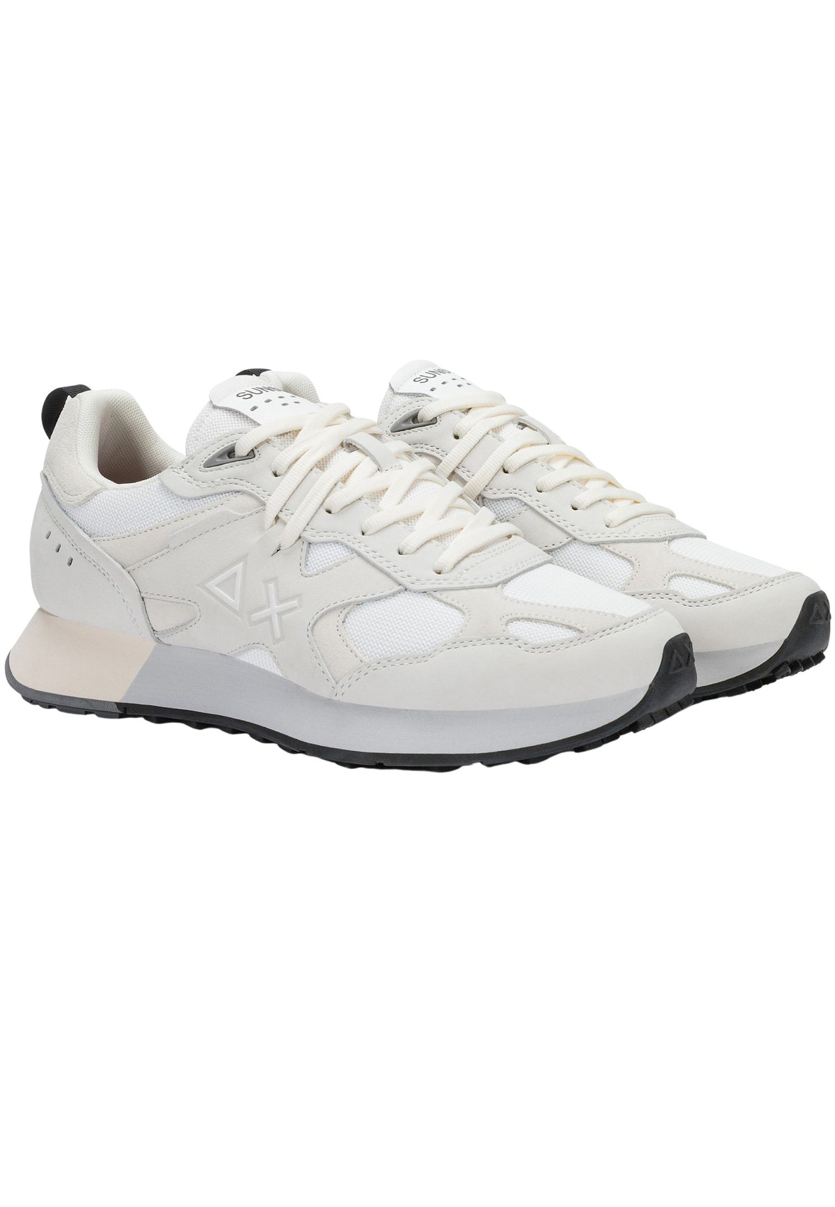 SUN68 Sneaker Jaki 2.0 Silver in nabuk bianco