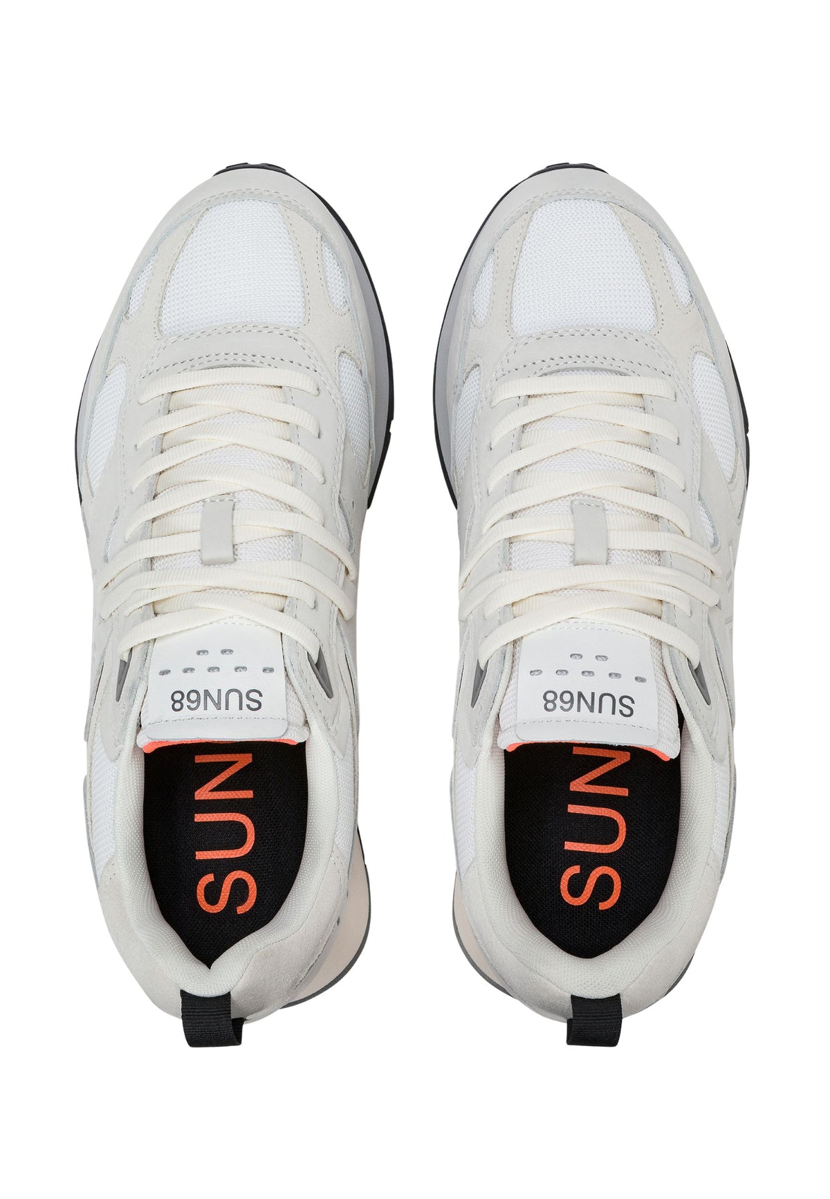 SUN68 Sneaker Jaki 2.0 Silver in nabuk bianco