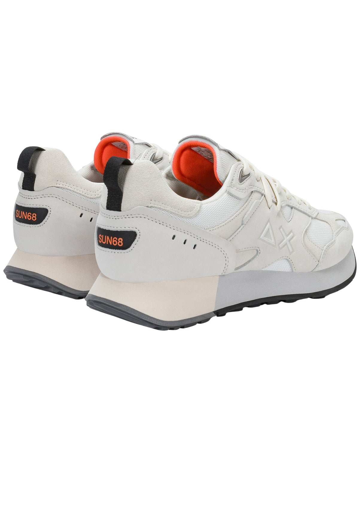SUN68 Sneaker Jaki 2.0 Silver in nabuk bianco