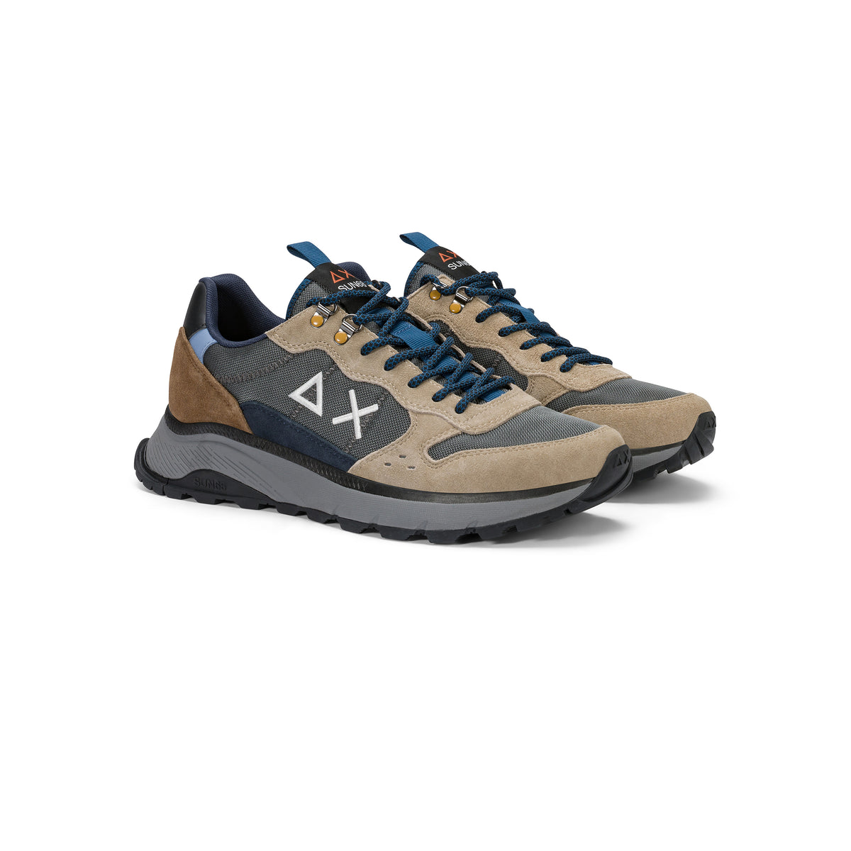 SUN68 - Sneaker Fire & Camping Uomo in Nylon e Suede